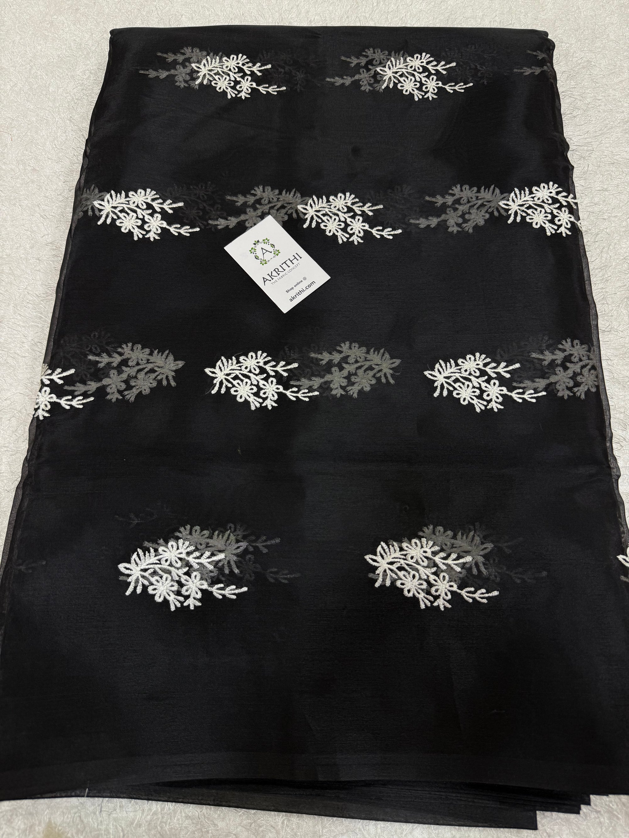 EMBROIDERED ORGANZA FABRIC
