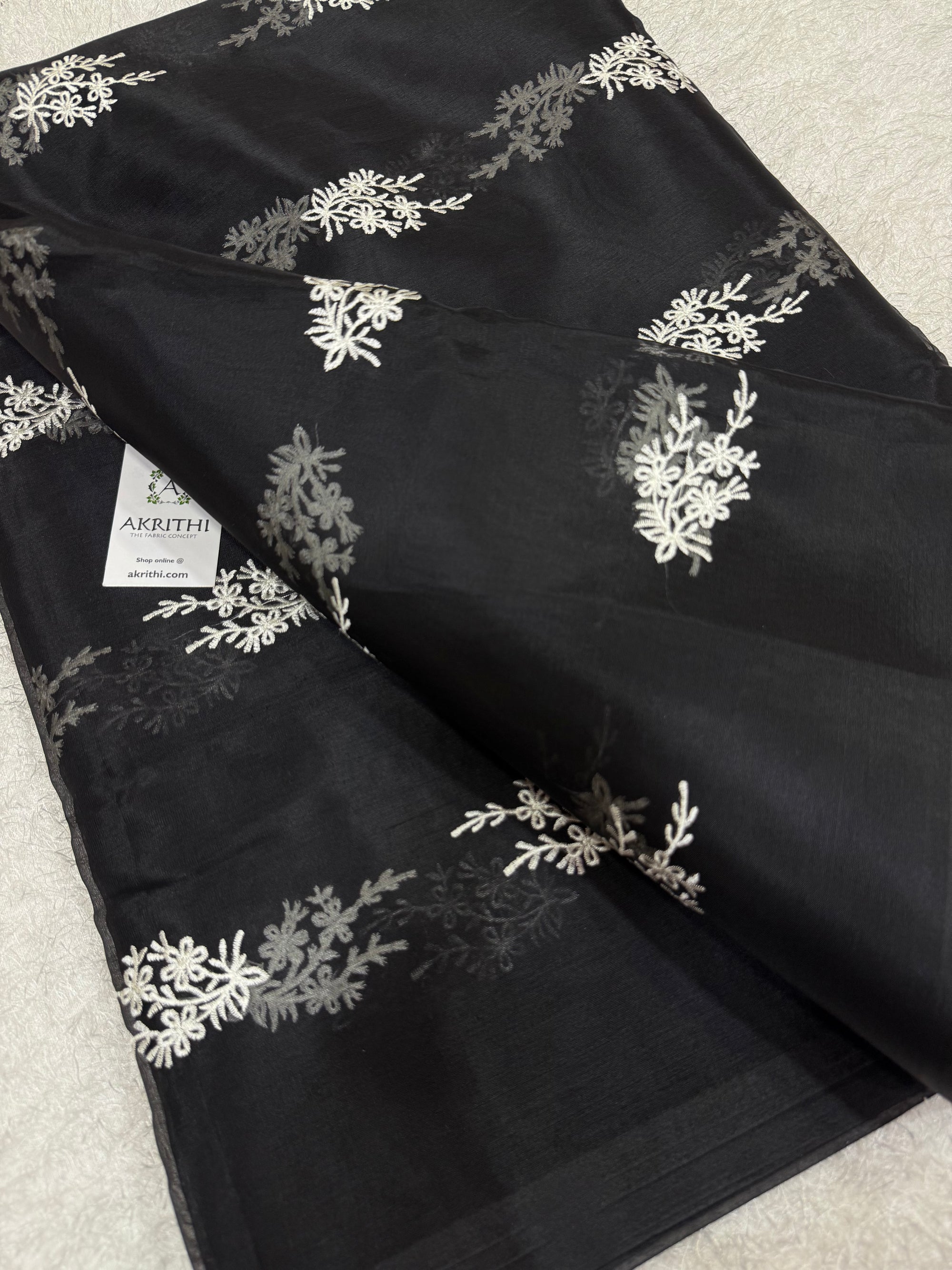 EMBROIDERED ORGANZA FABRIC
