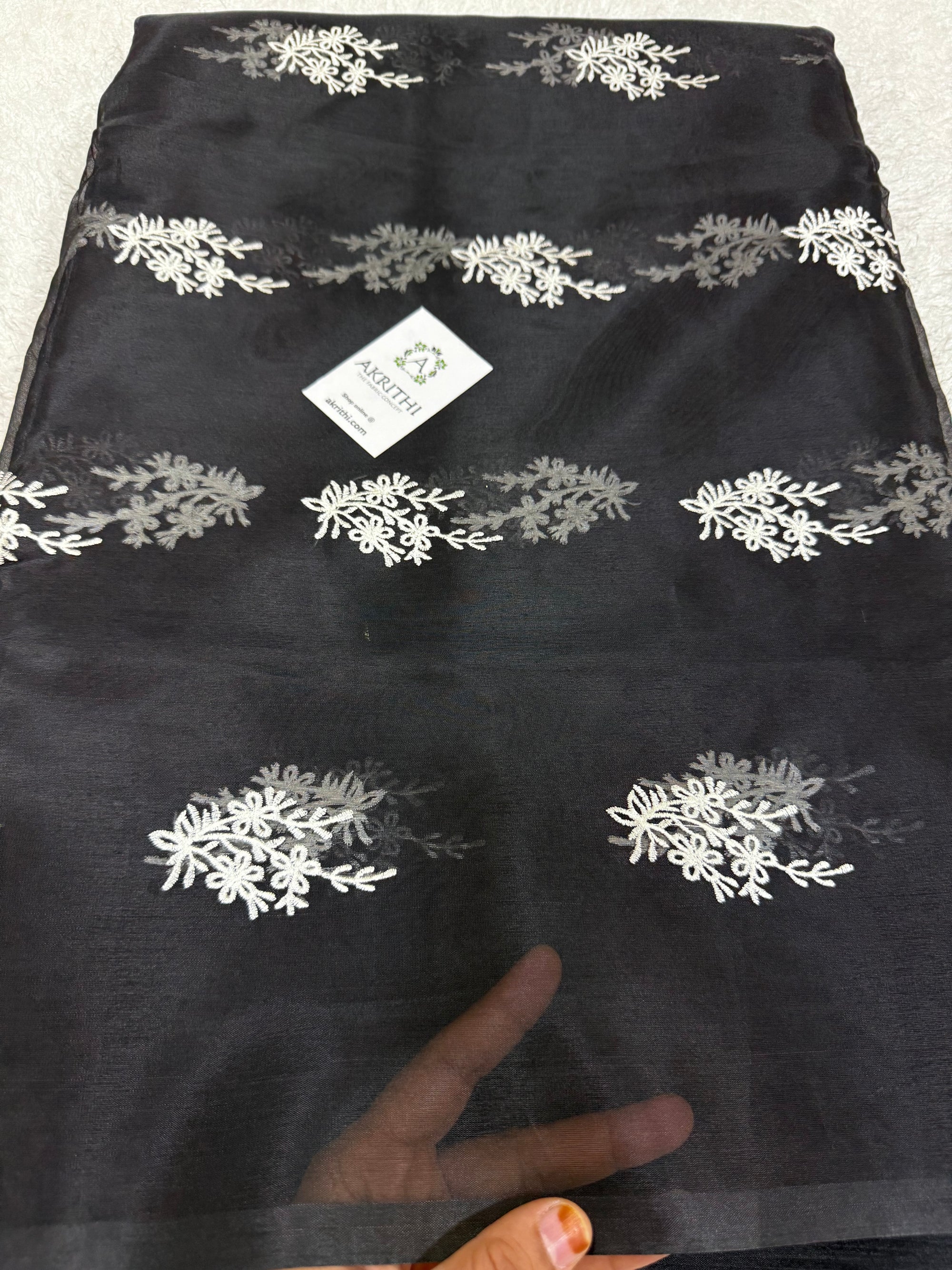 EMBROIDERED ORGANZA FABRIC