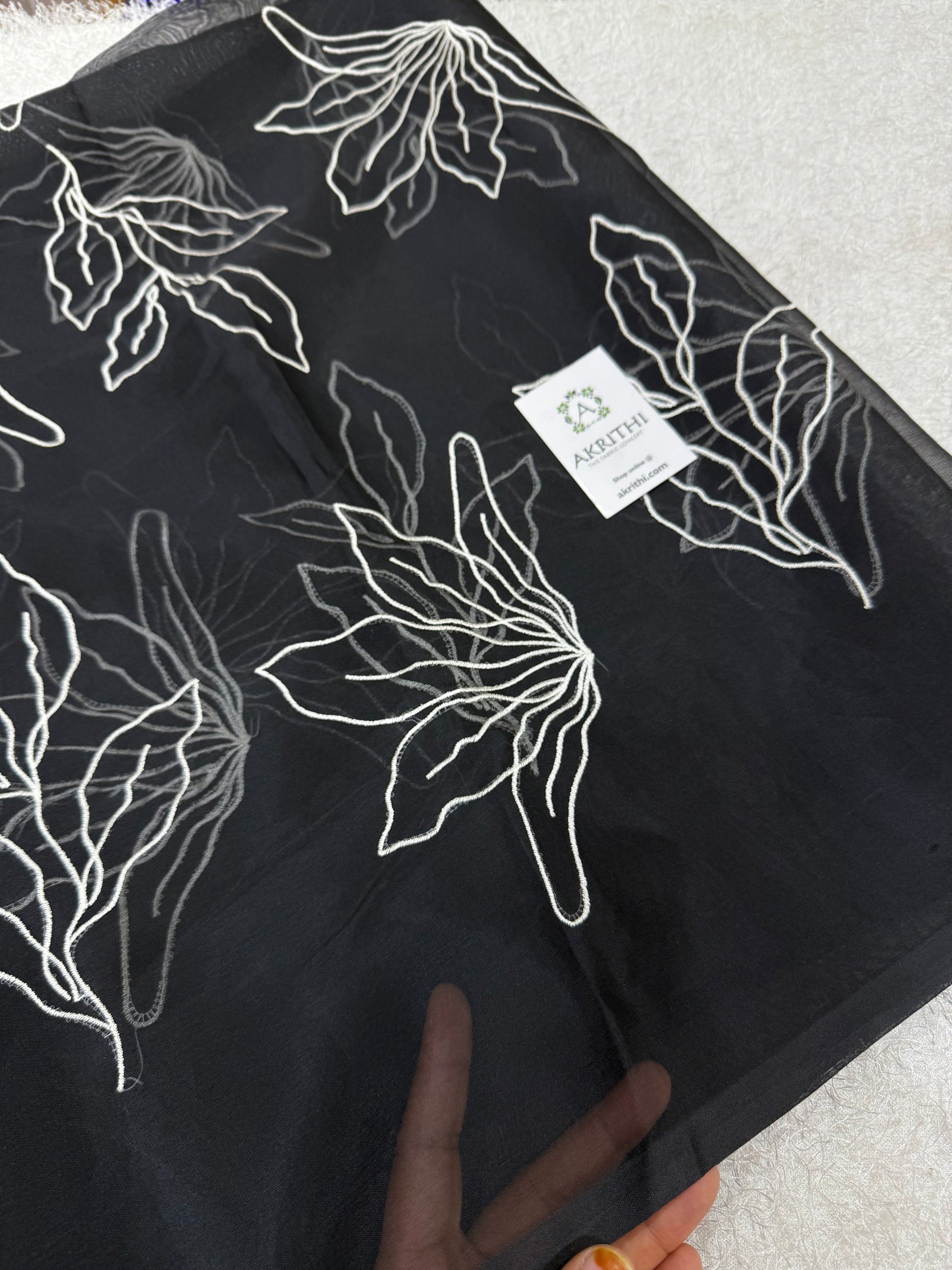 EMBROIDERED ORGANZA FABRIC