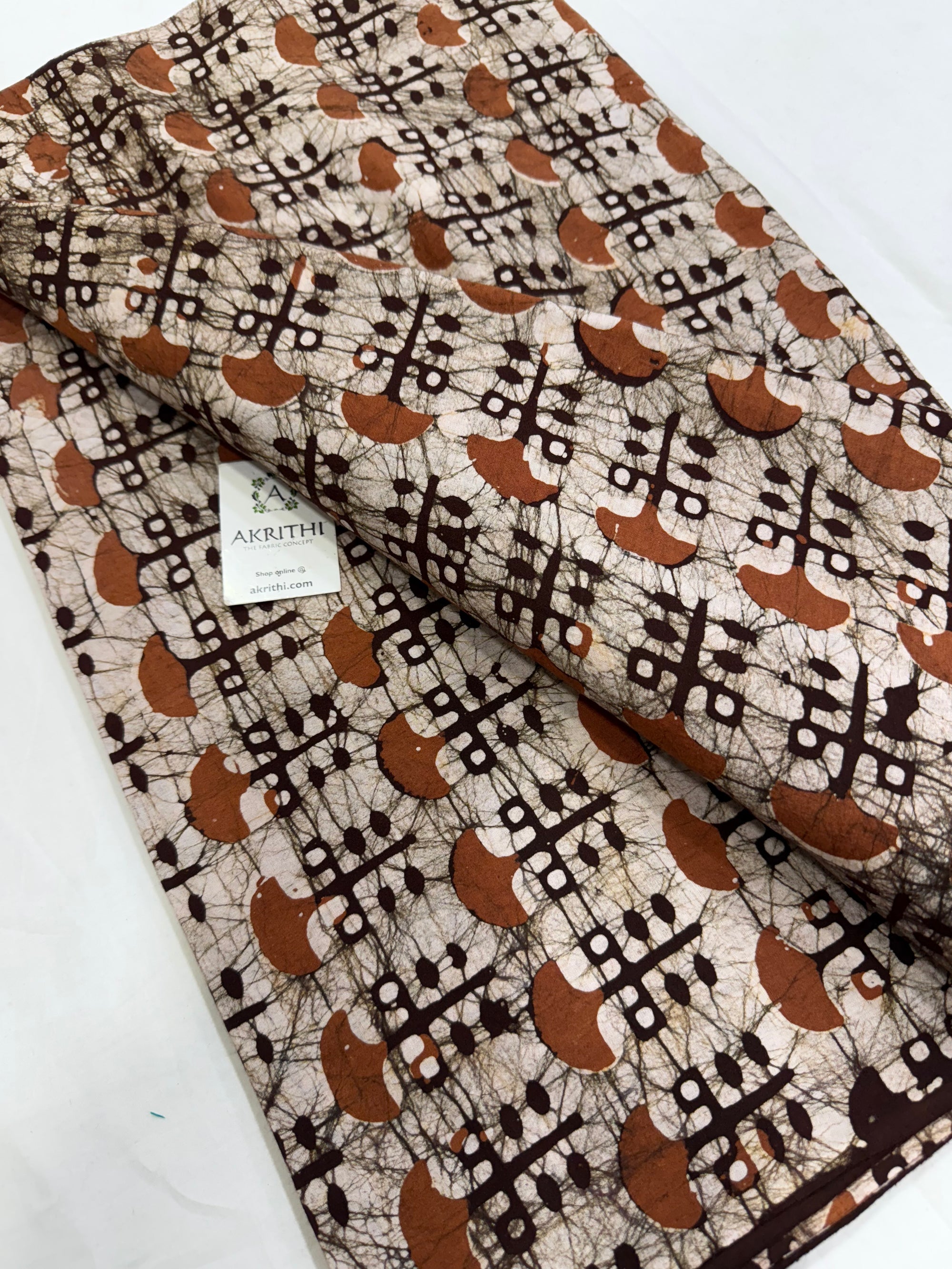 Batik printed pure cotton fabric
