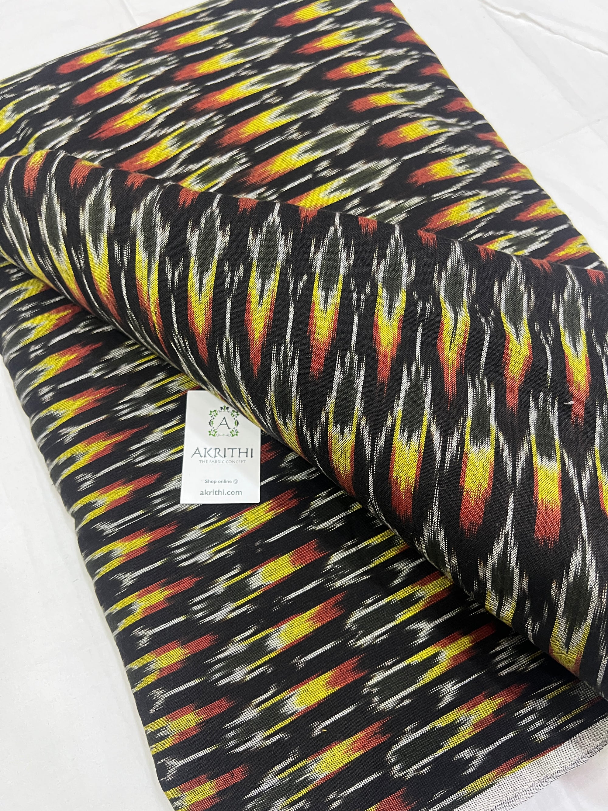 Handloom Ikat pure cotton fabric