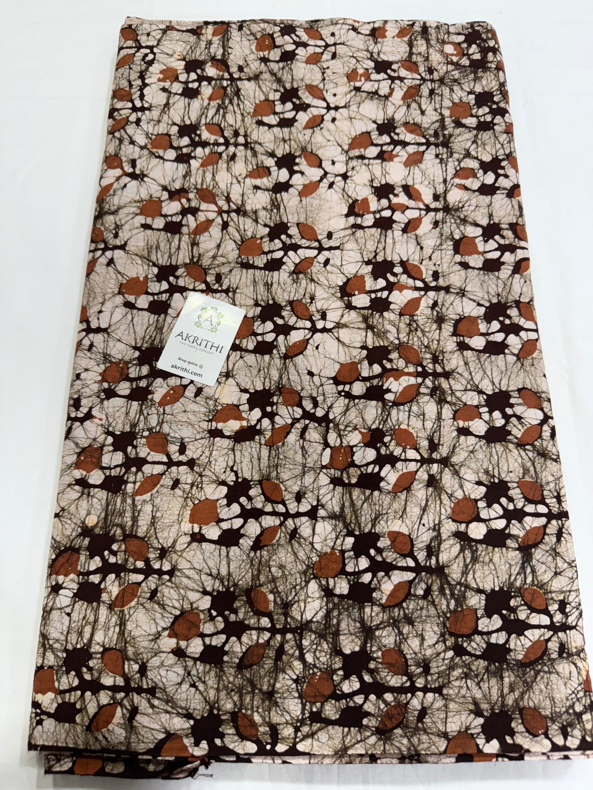 Batik printed pure cotton fabric 75 CM CUT