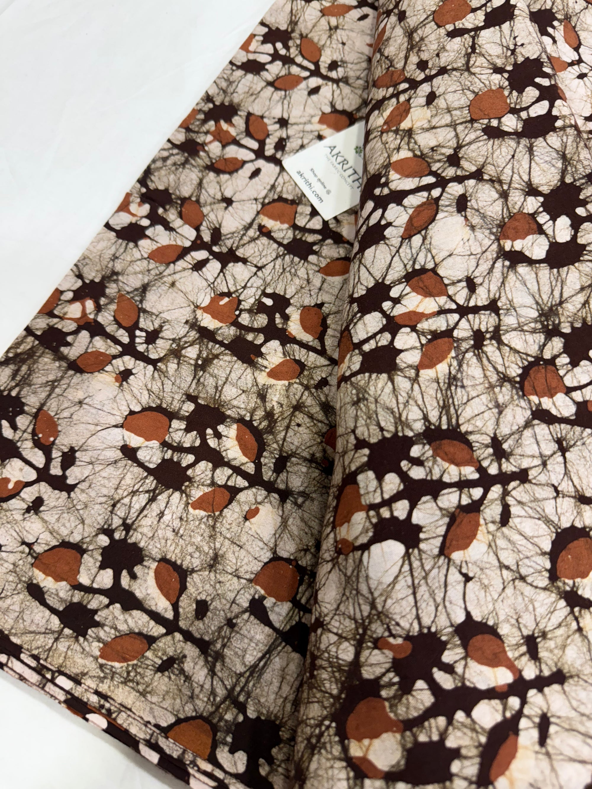 Batik printed pure cotton fabric 75 CM CUT