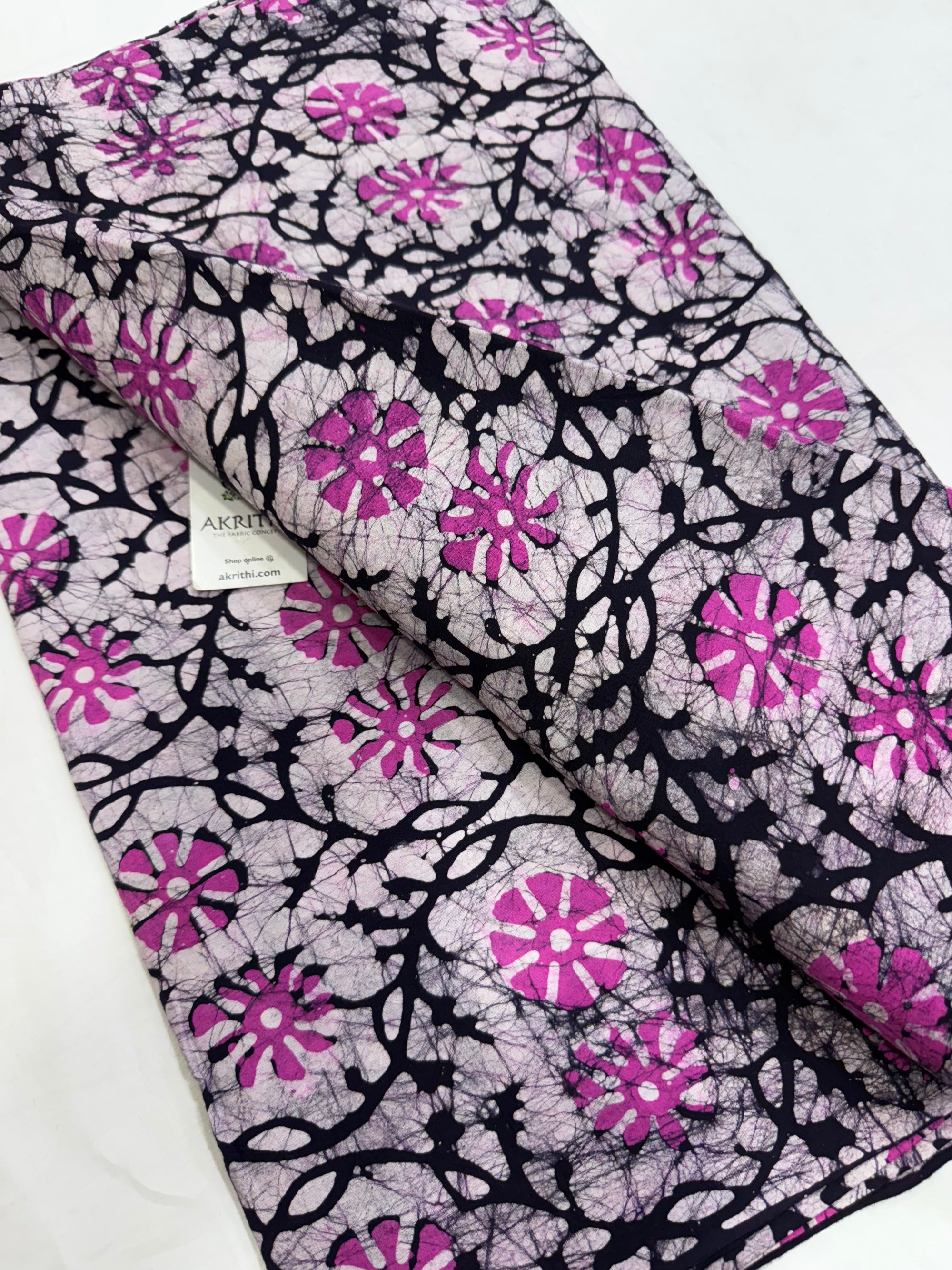 Batik printed pure cotton fabric