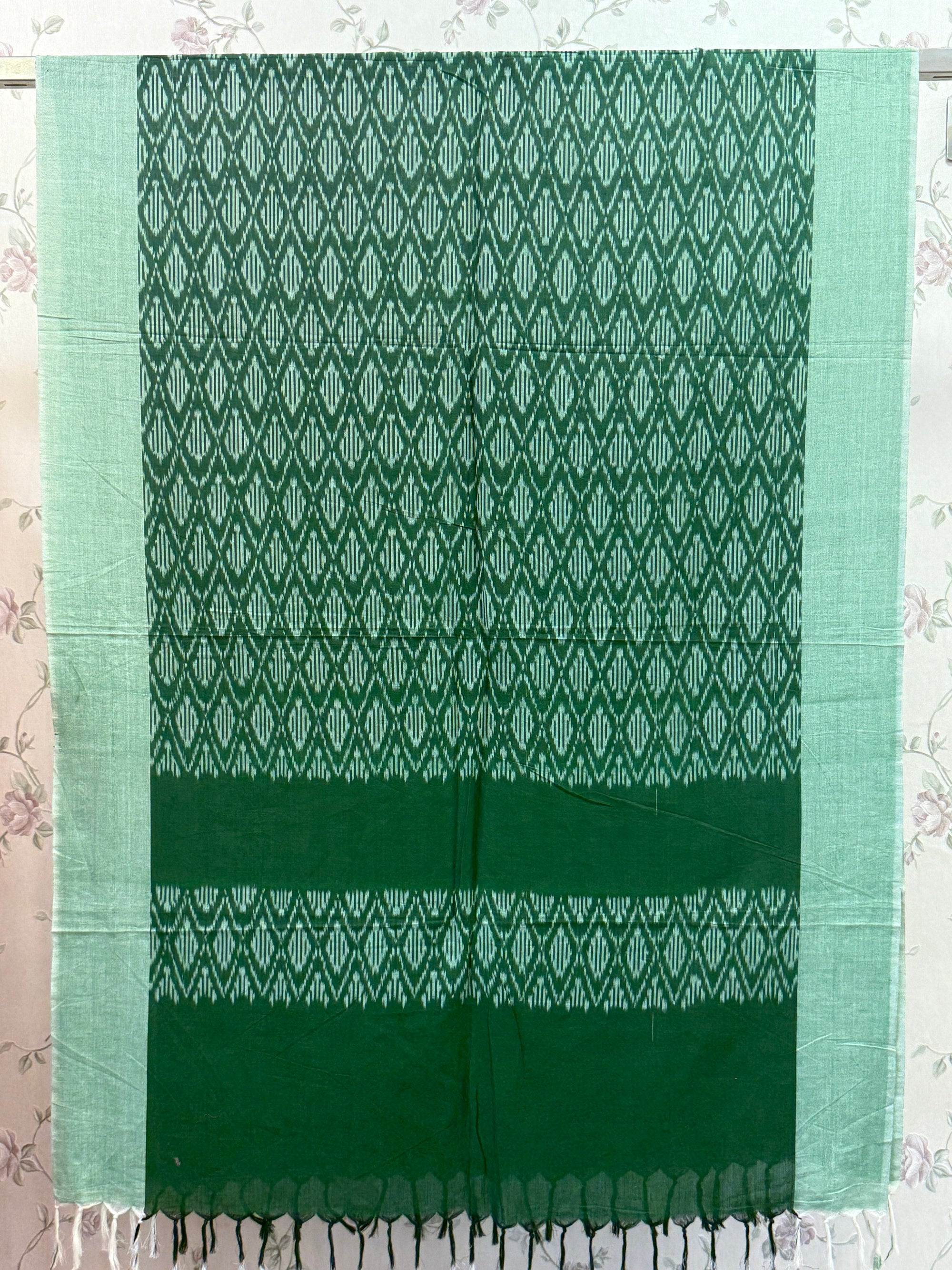 Handloom Pochampally mercerised cotton ikat dupatta