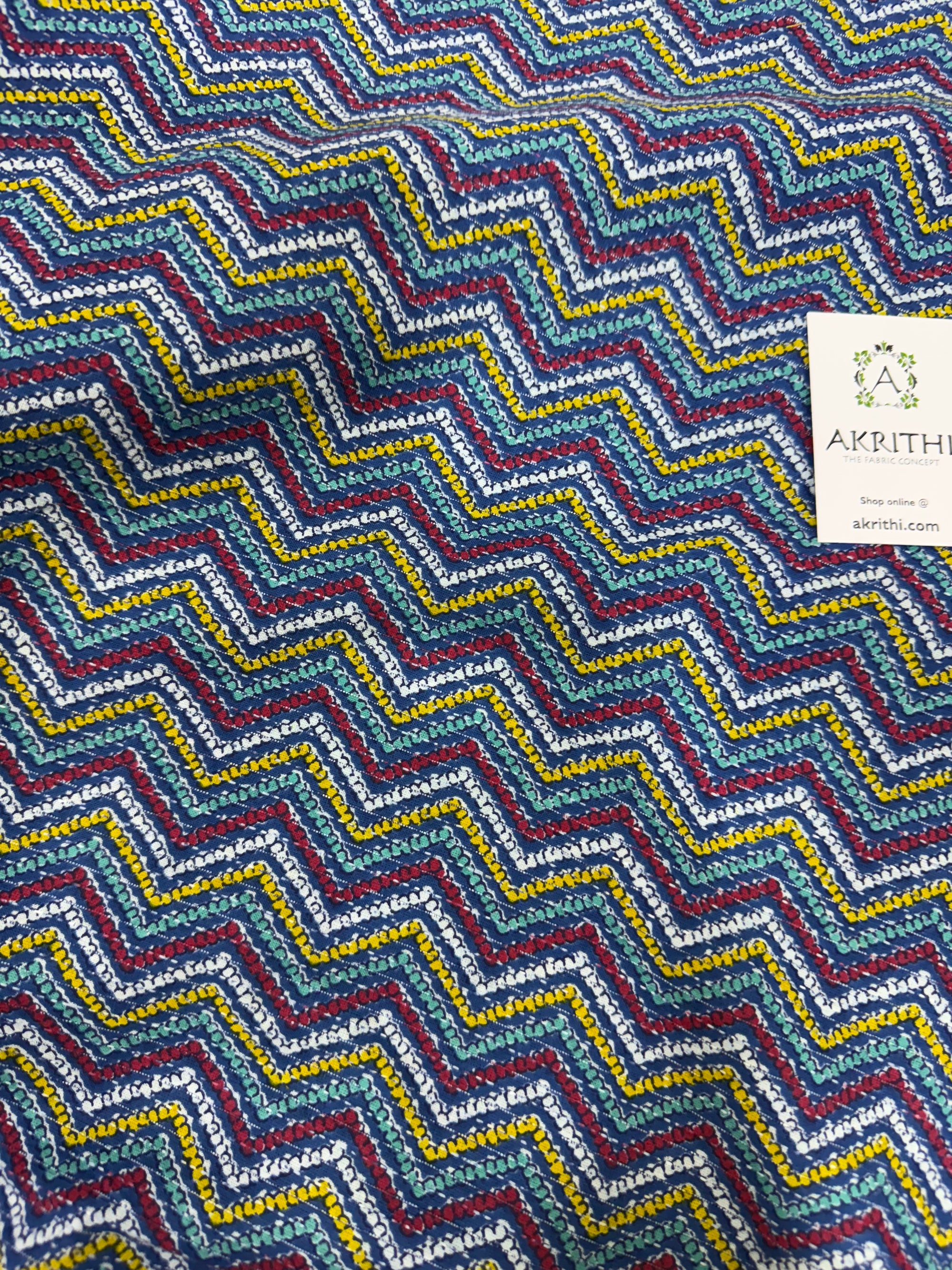 Kantha Printed pure cotton fabric