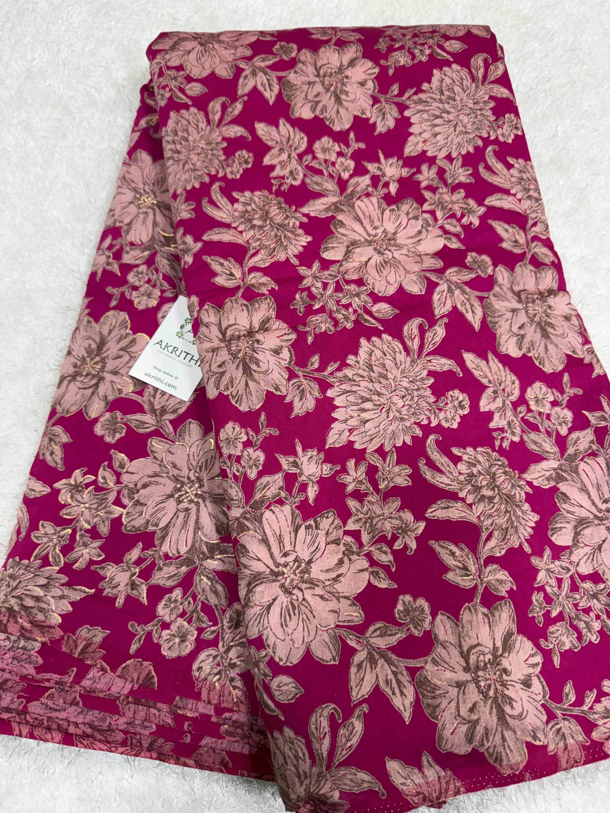 Printed viscose silk fabric