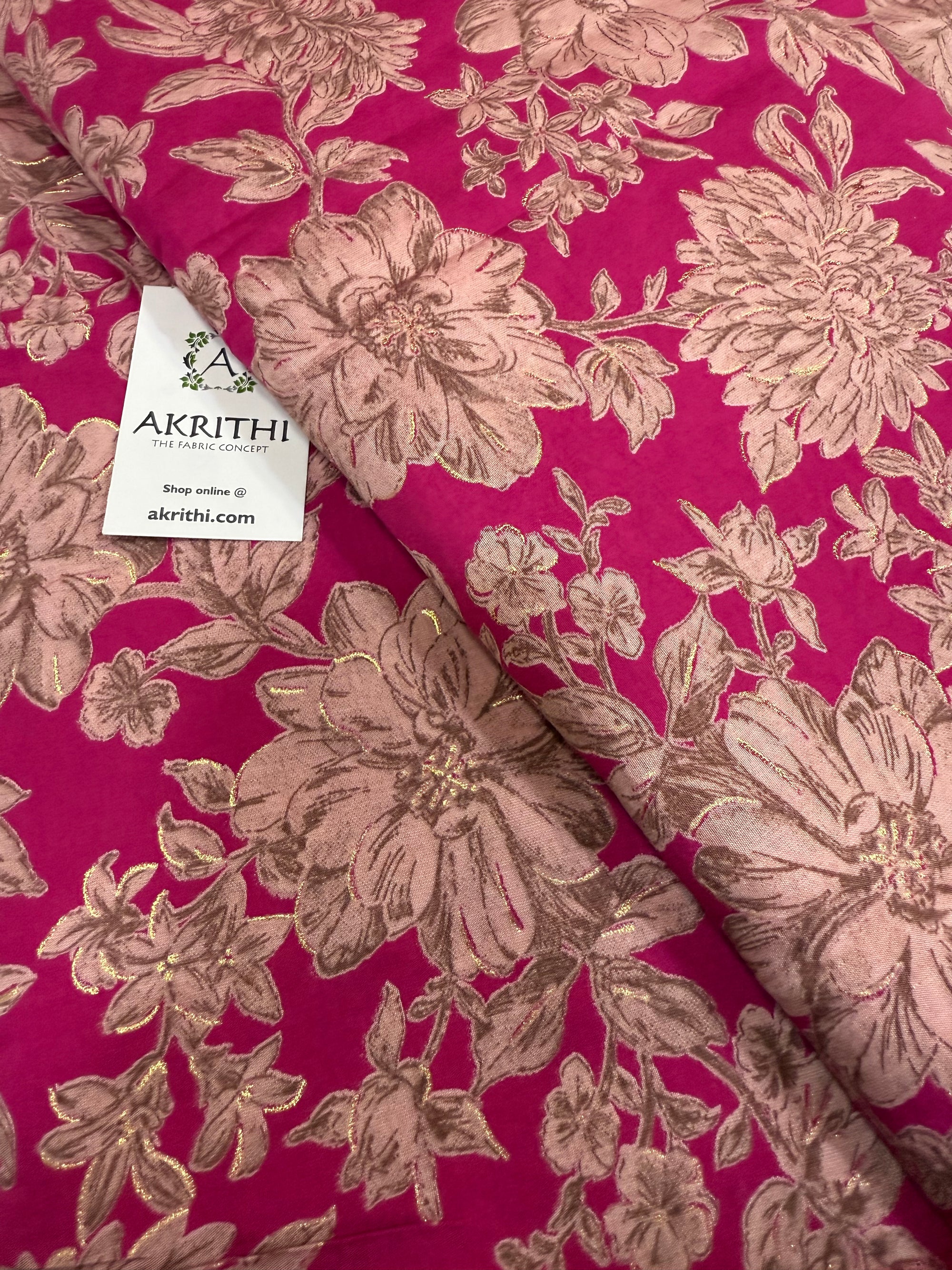 Printed viscose silk fabric