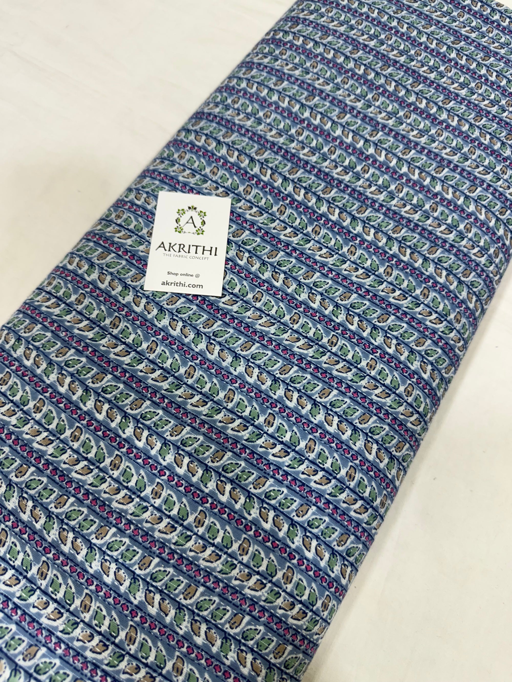 Kantha Printed pure cotton fabric