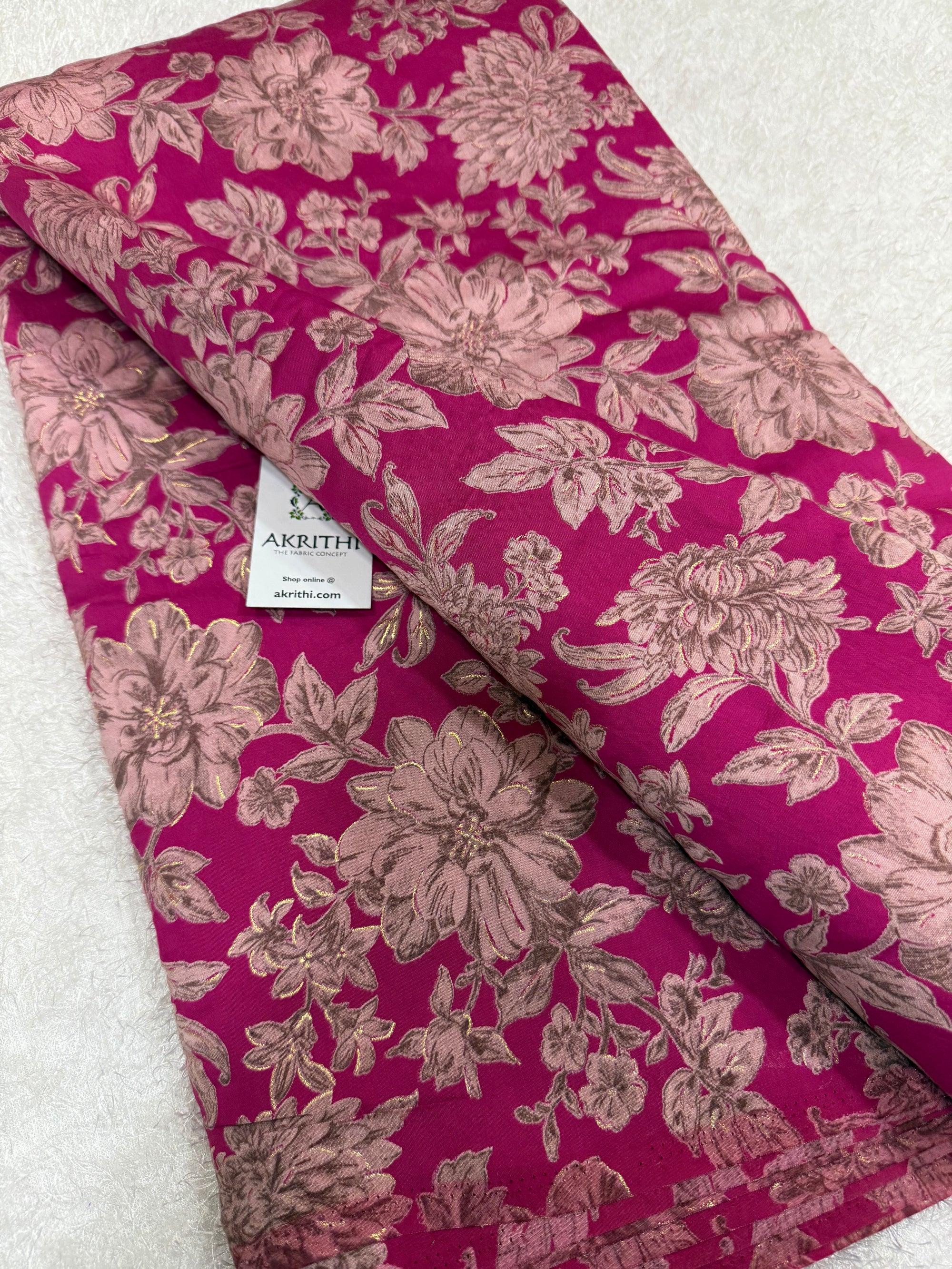 Printed viscose silk fabric