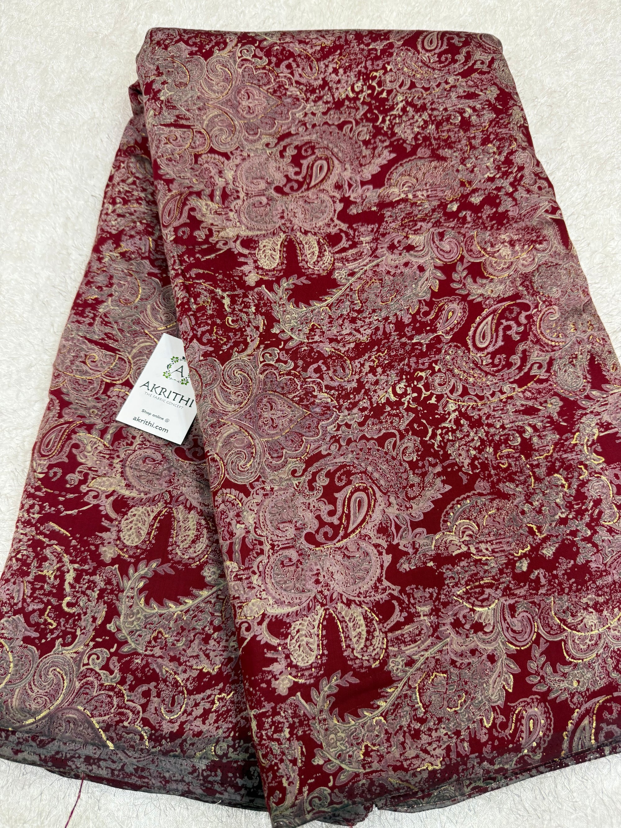 Printed viscose silk fabric