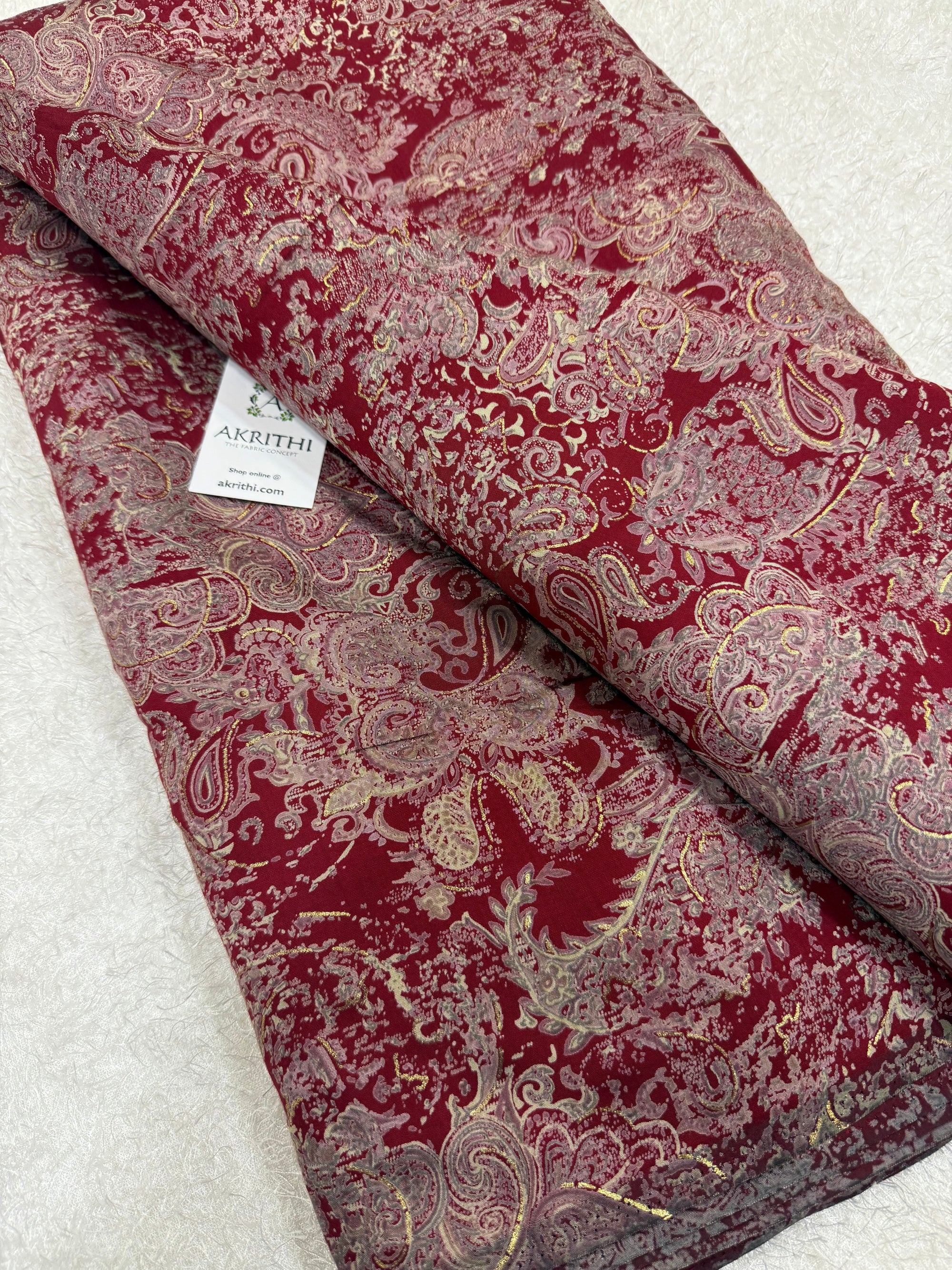 Printed viscose silk fabric