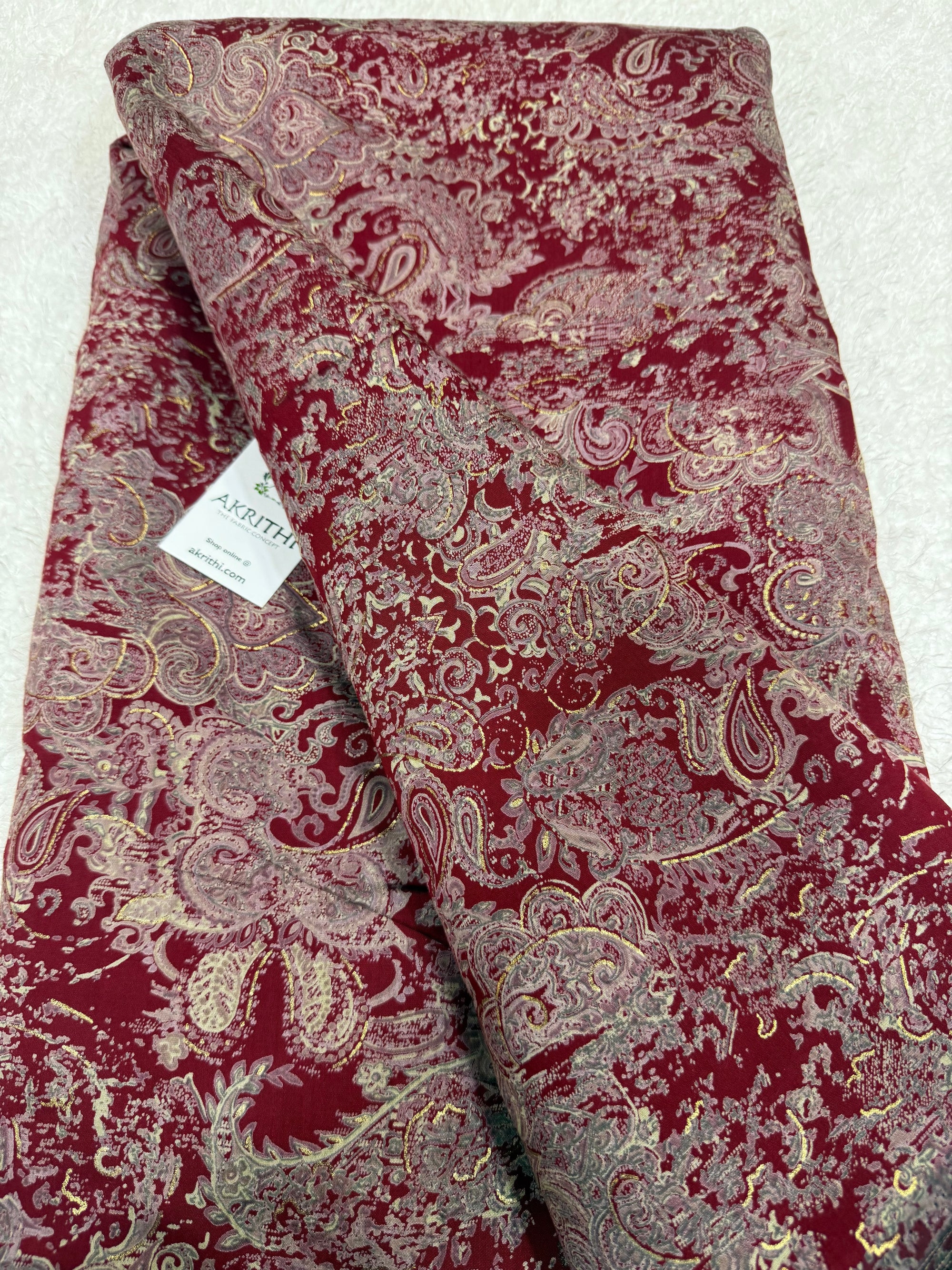 Printed viscose silk fabric