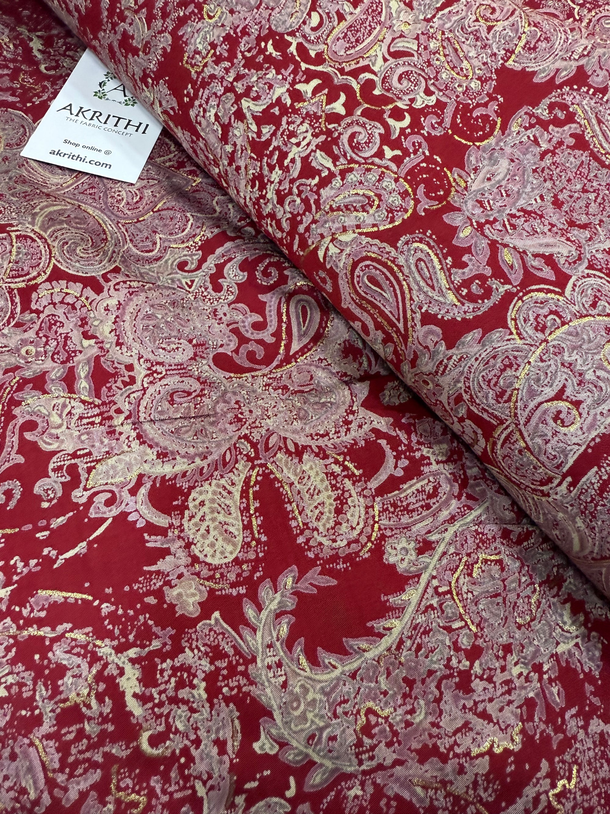 Printed viscose silk fabric