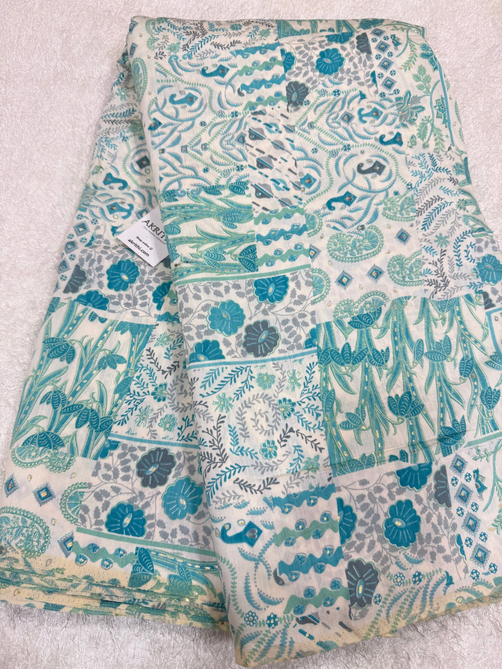 Printed viscose silk fabric