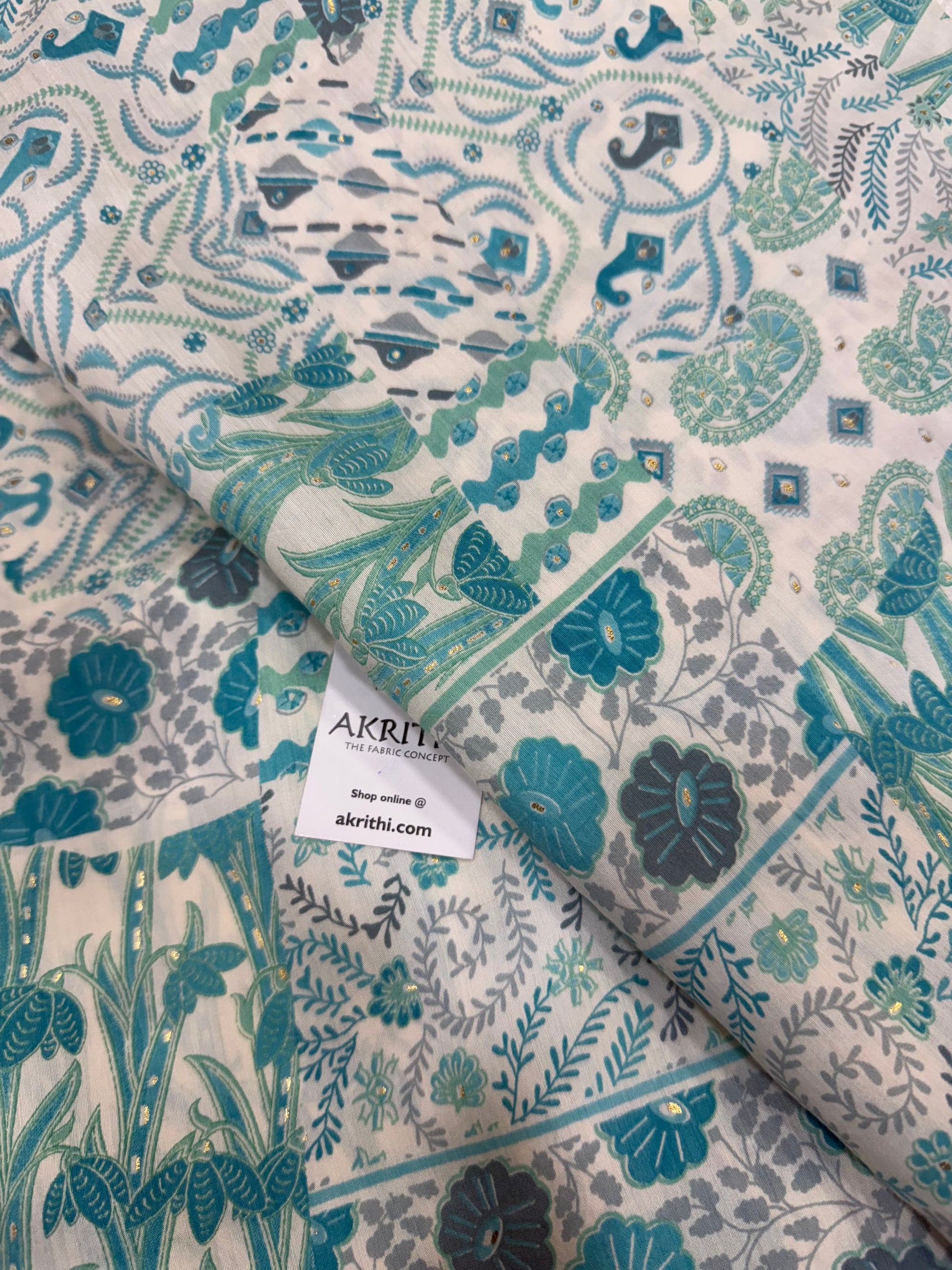 Printed viscose silk fabric