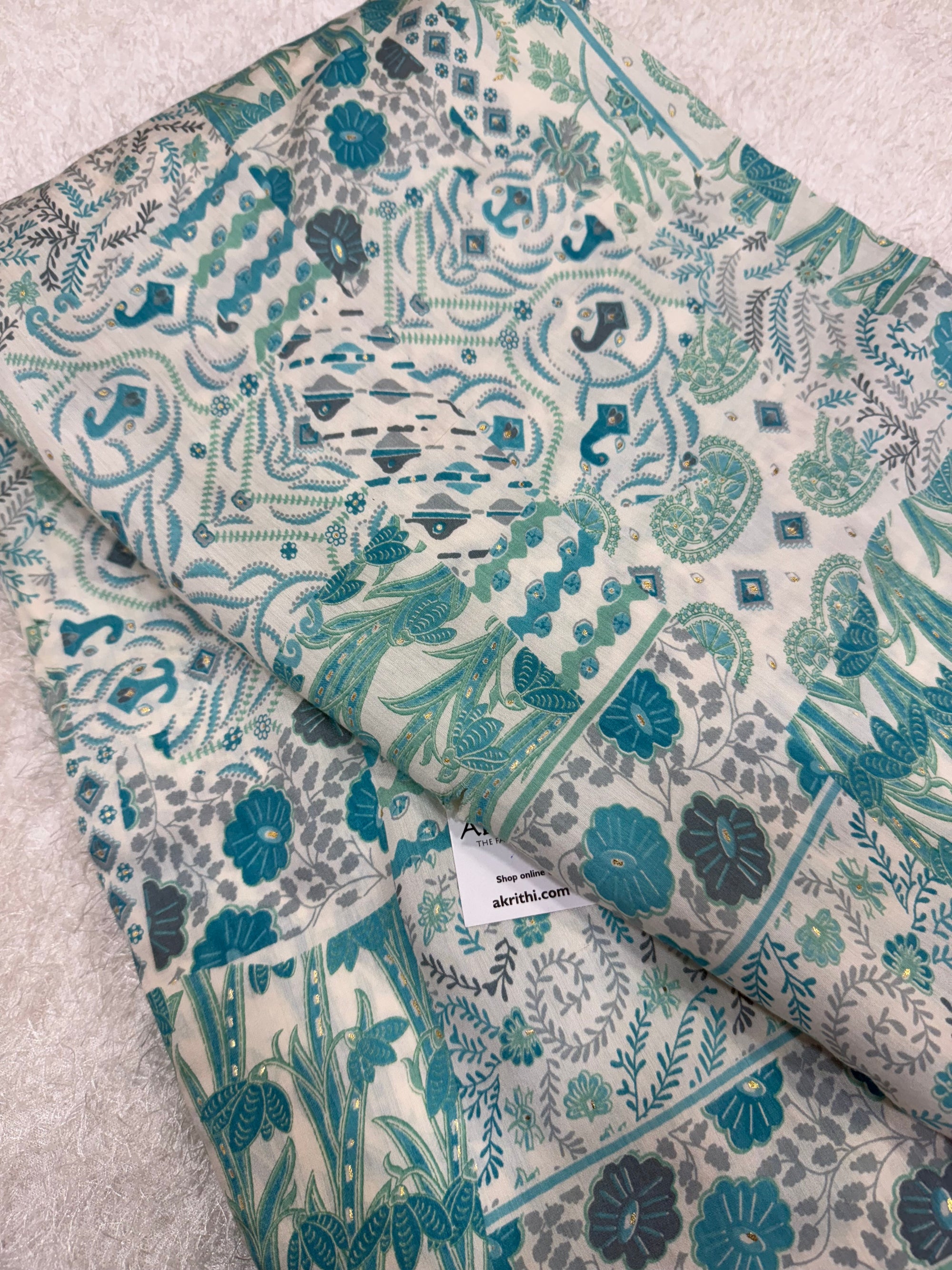 Printed viscose silk fabric