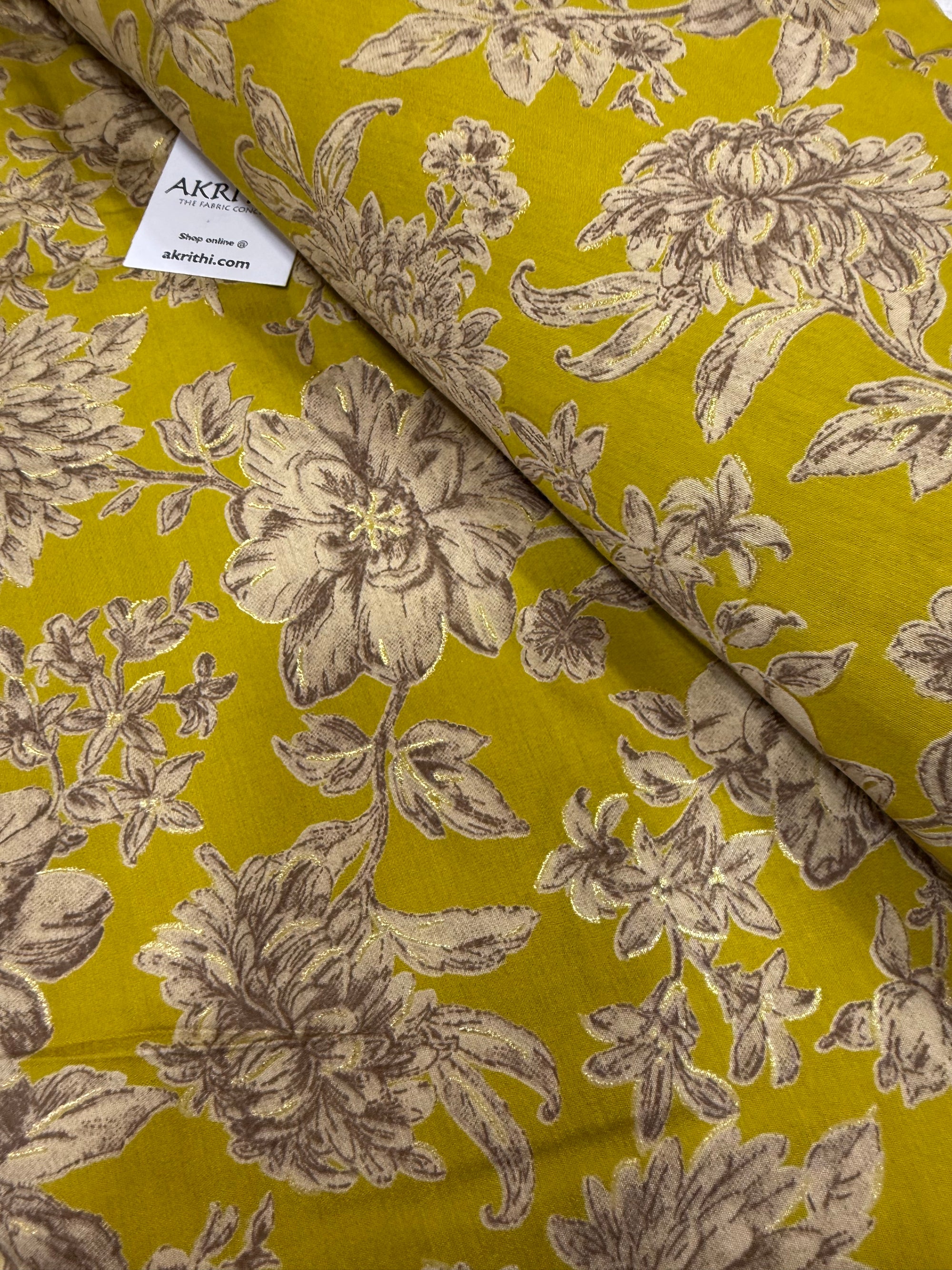 Printed viscose silk fabric