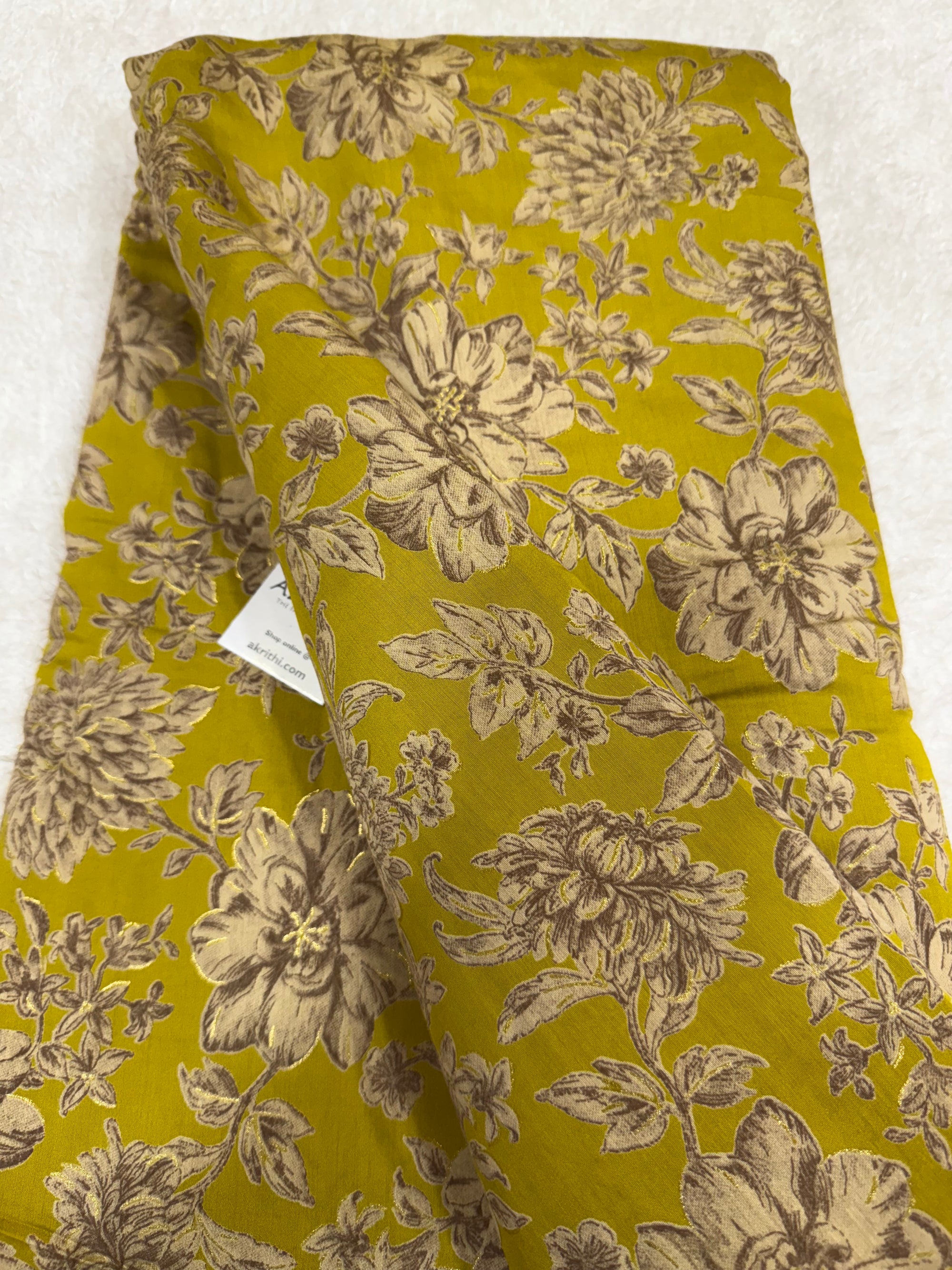 Printed viscose silk fabric