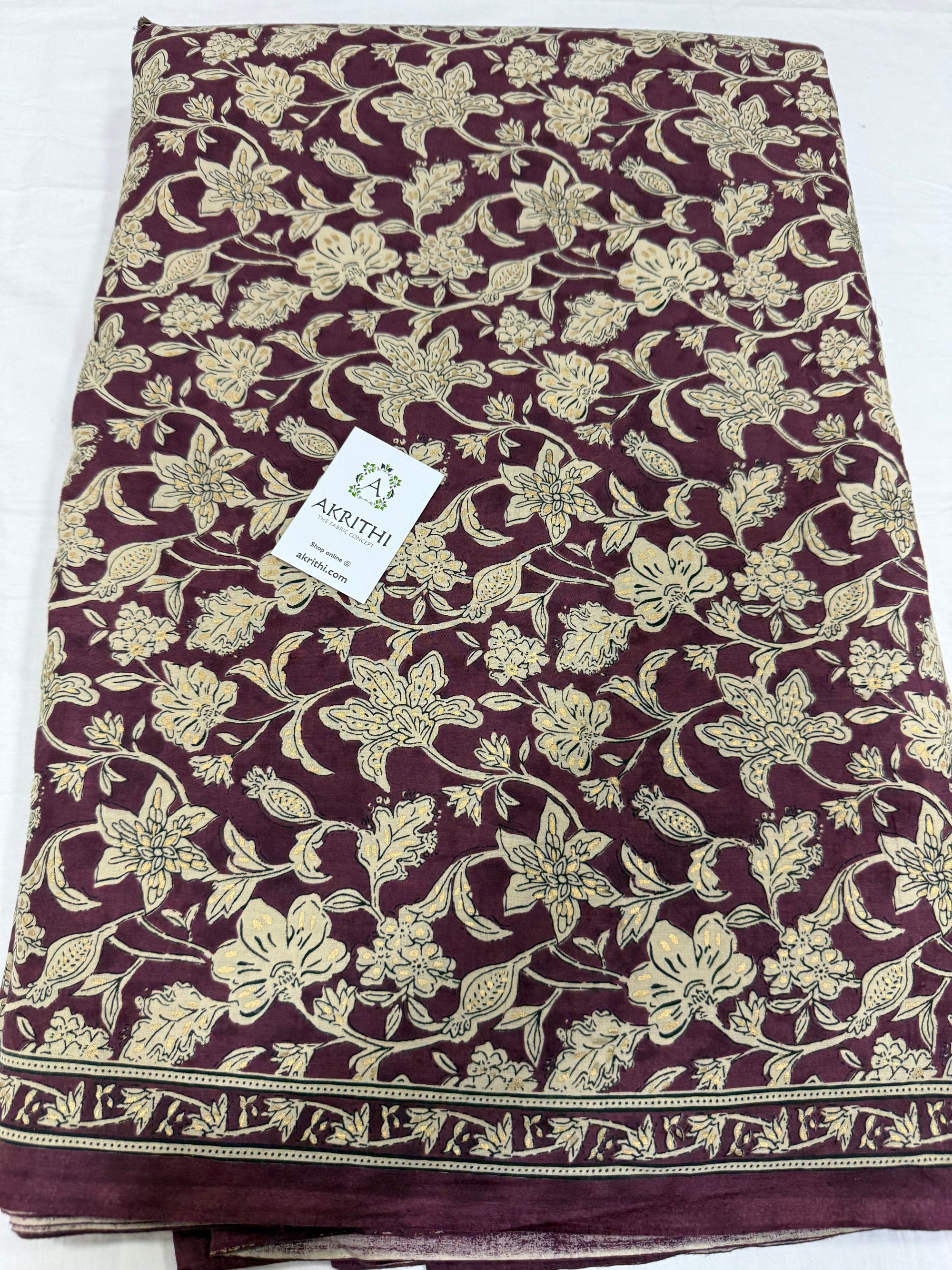 Printed pure cotton fabric