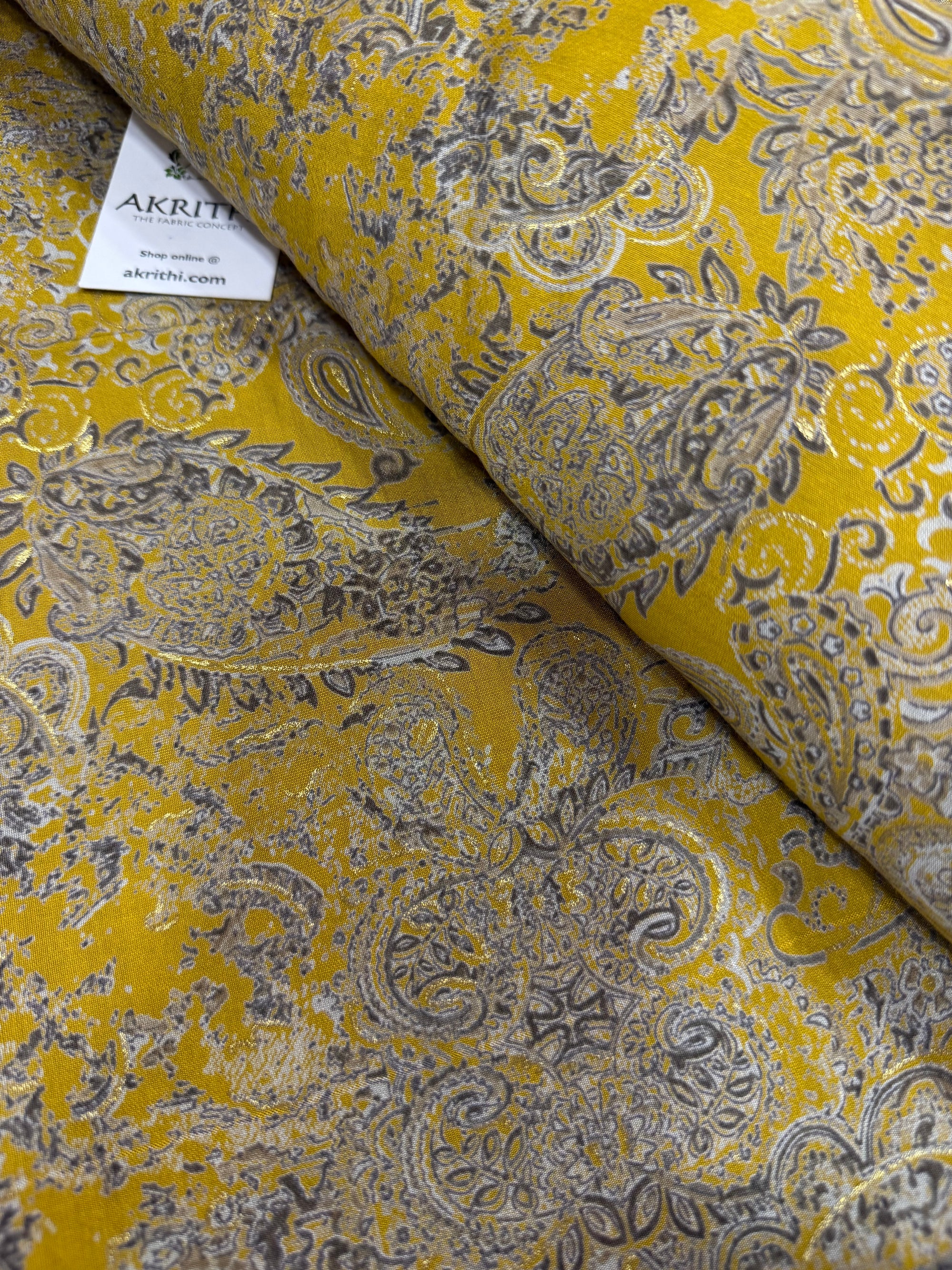 Printed viscose silk fabric