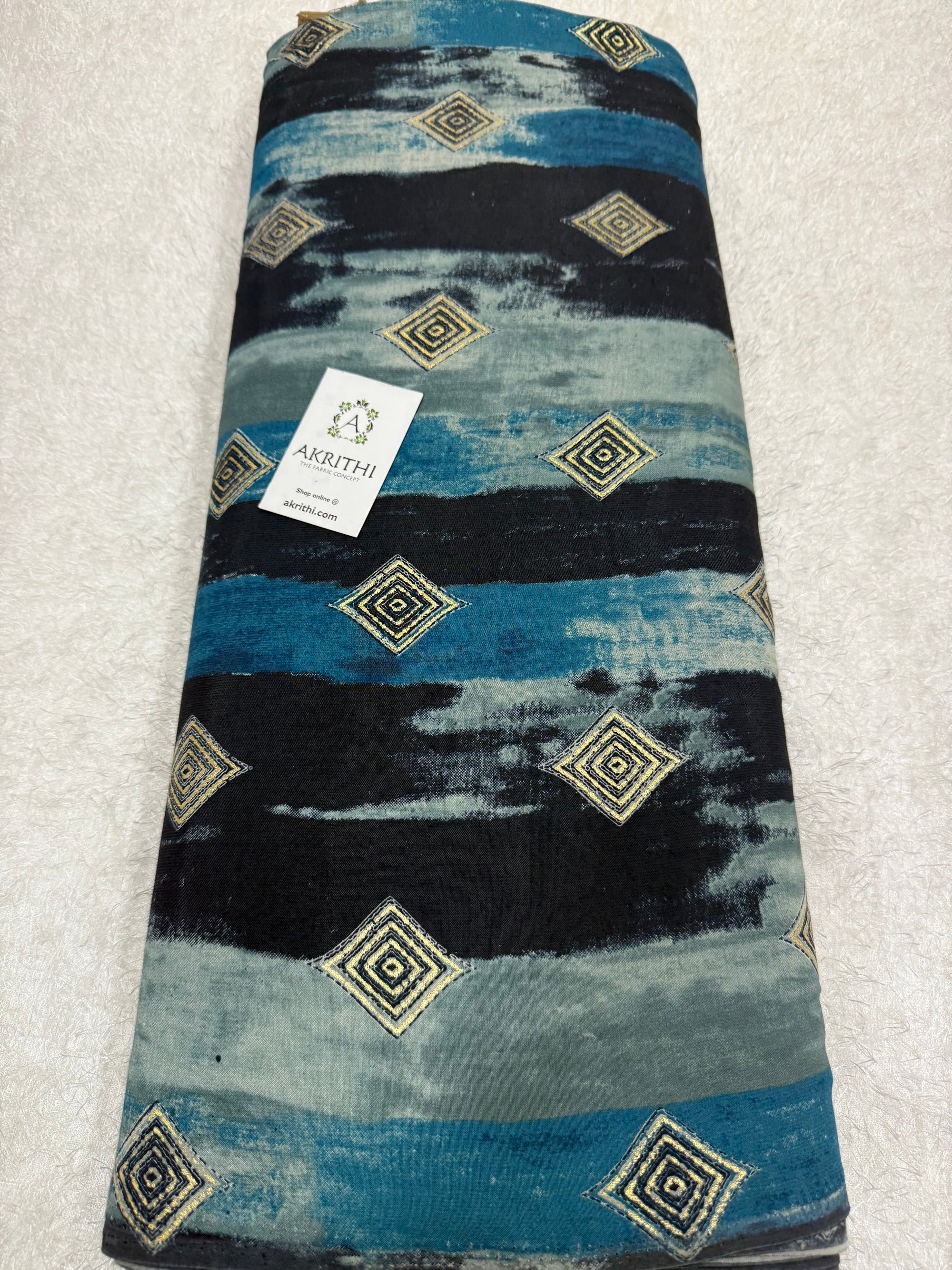 Printed viscose silk fabric