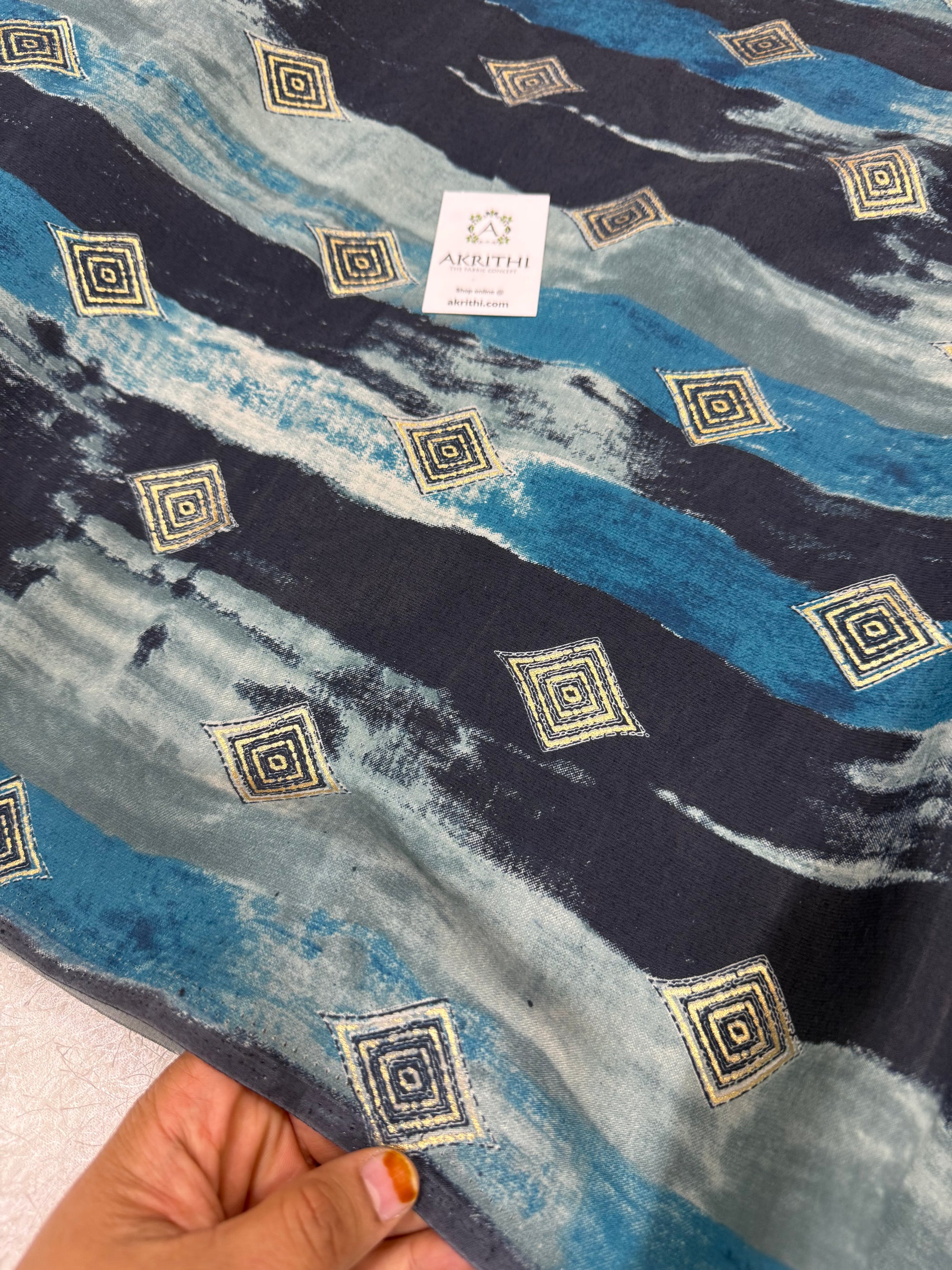 Printed viscose silk fabric