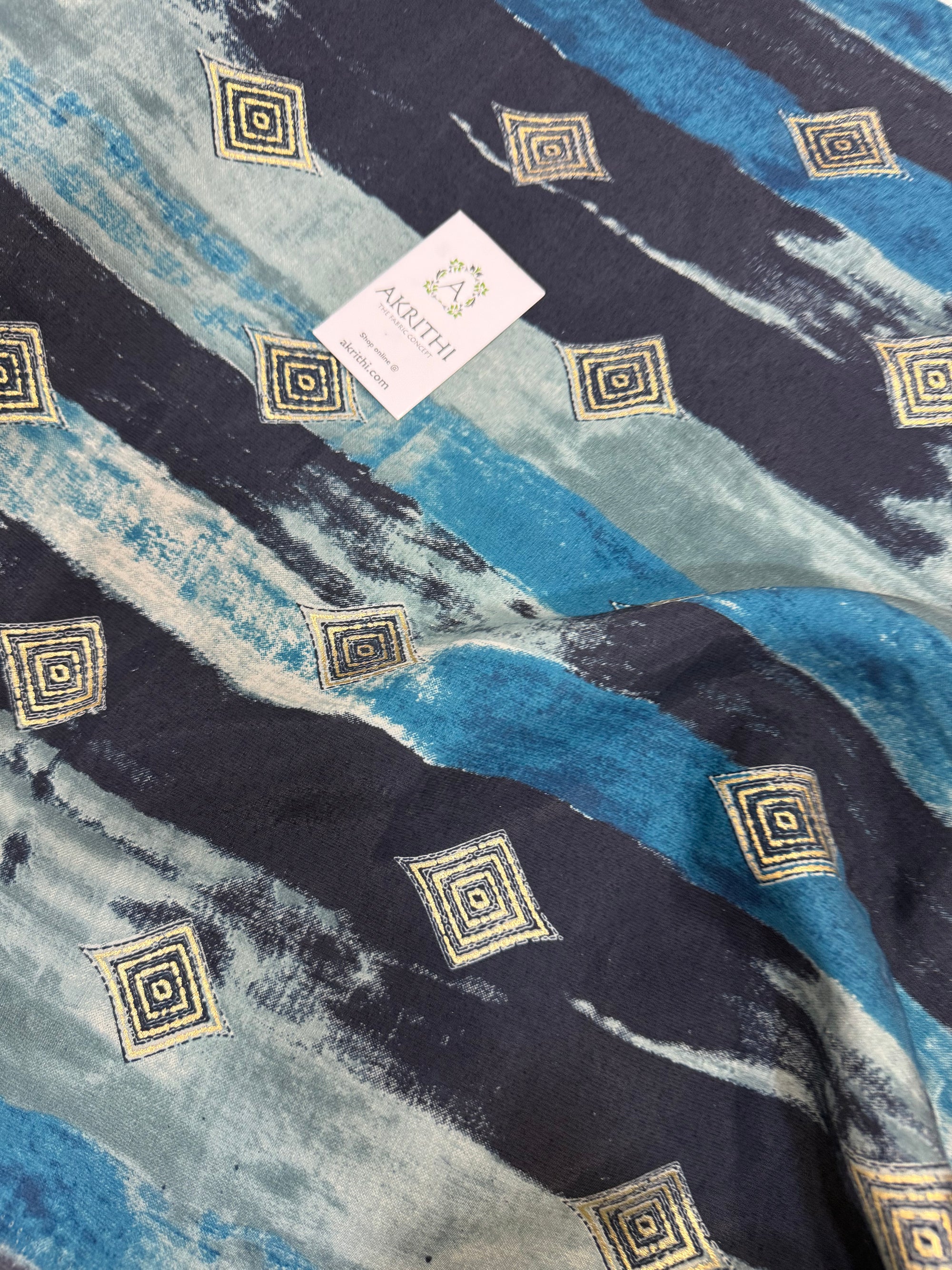 Printed viscose silk fabric