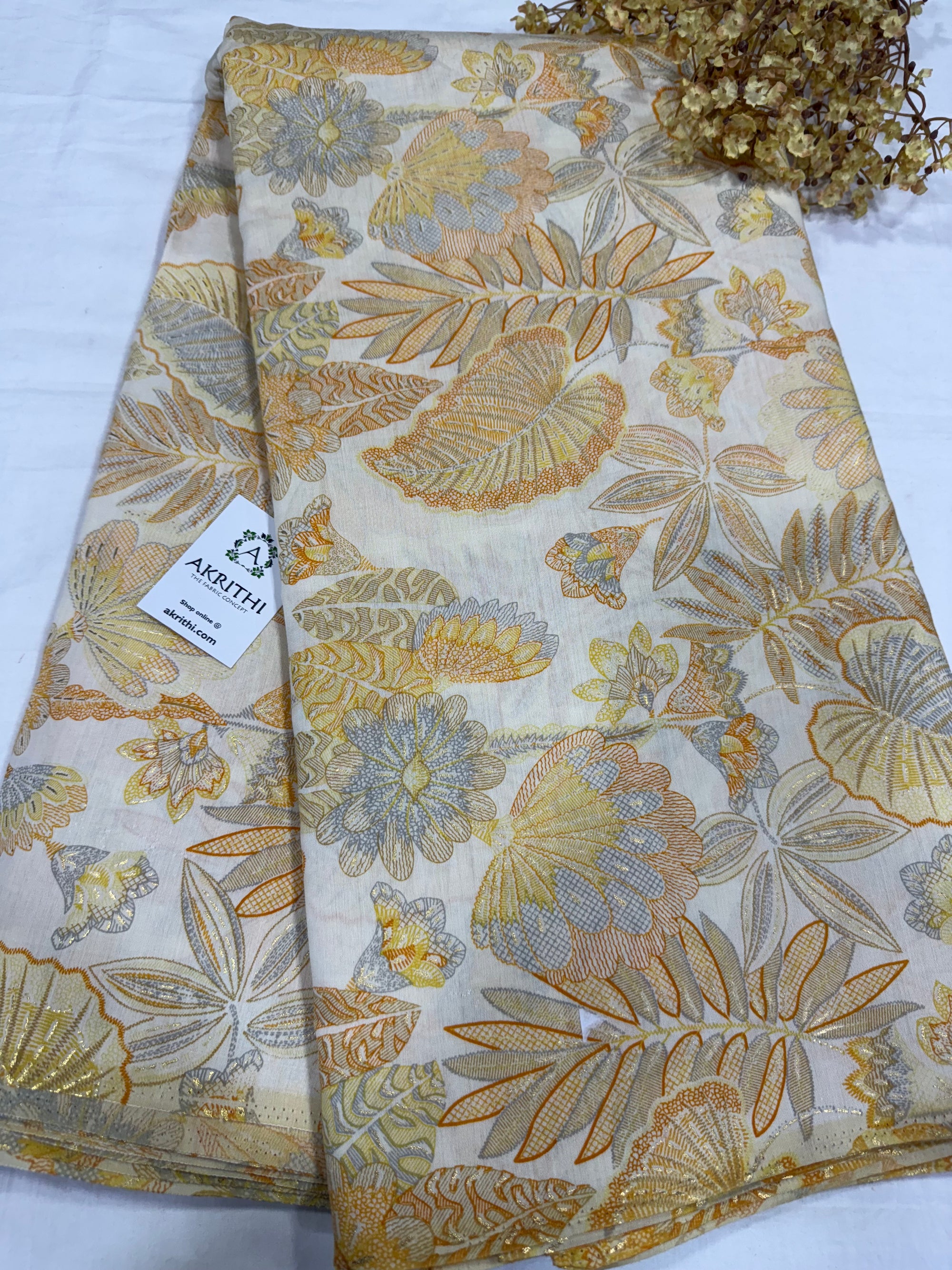 Printed viscose silk fabric