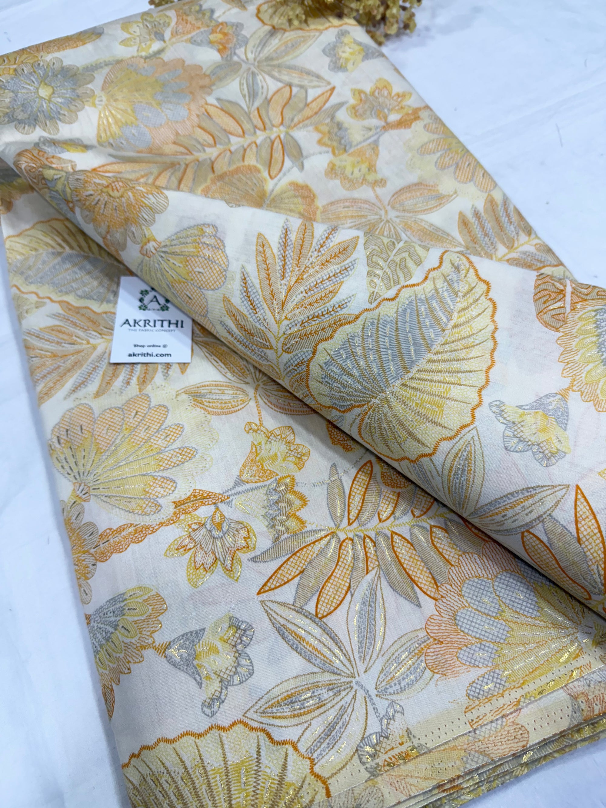 Printed viscose silk fabric