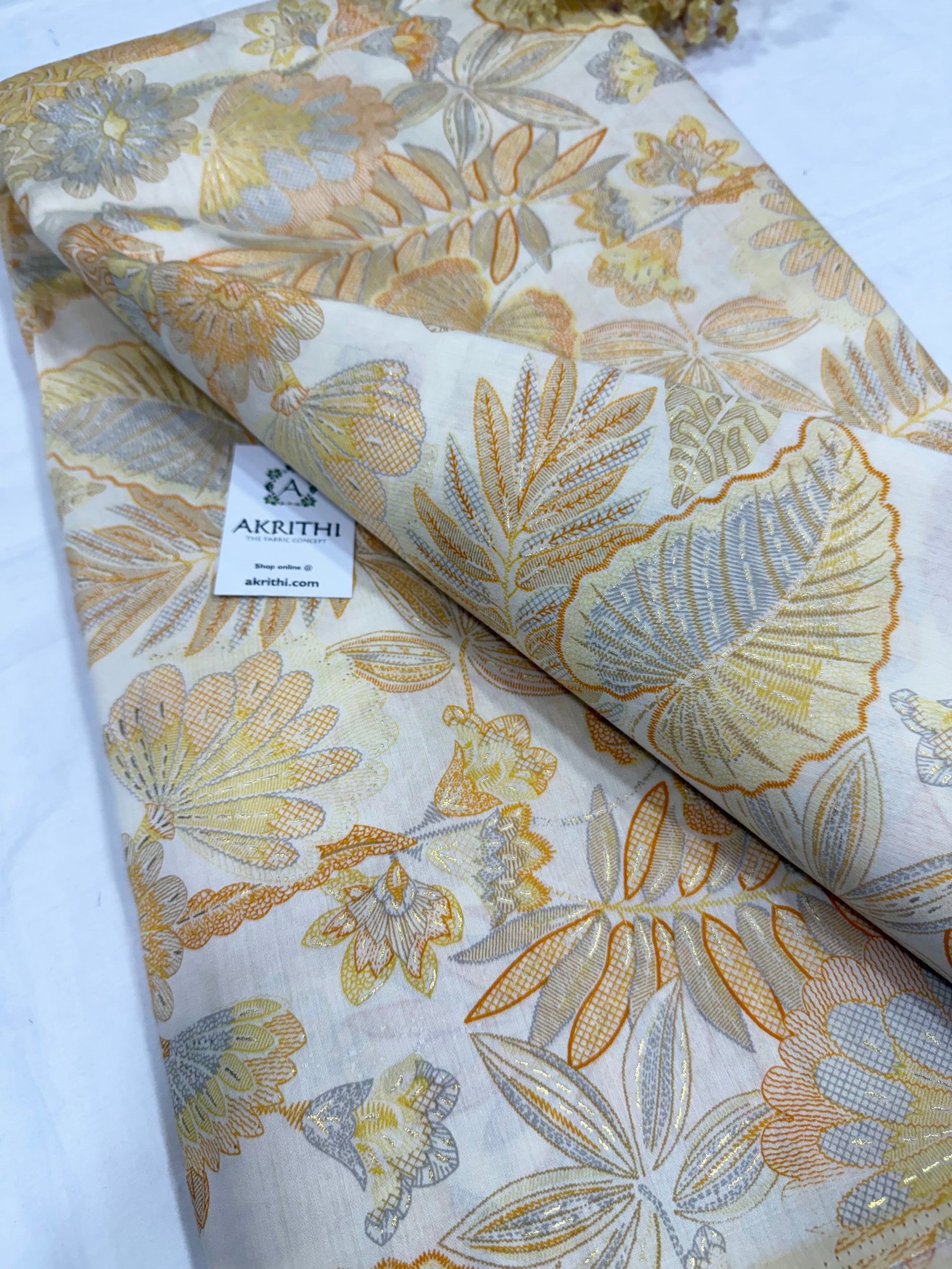 Printed viscose silk fabric