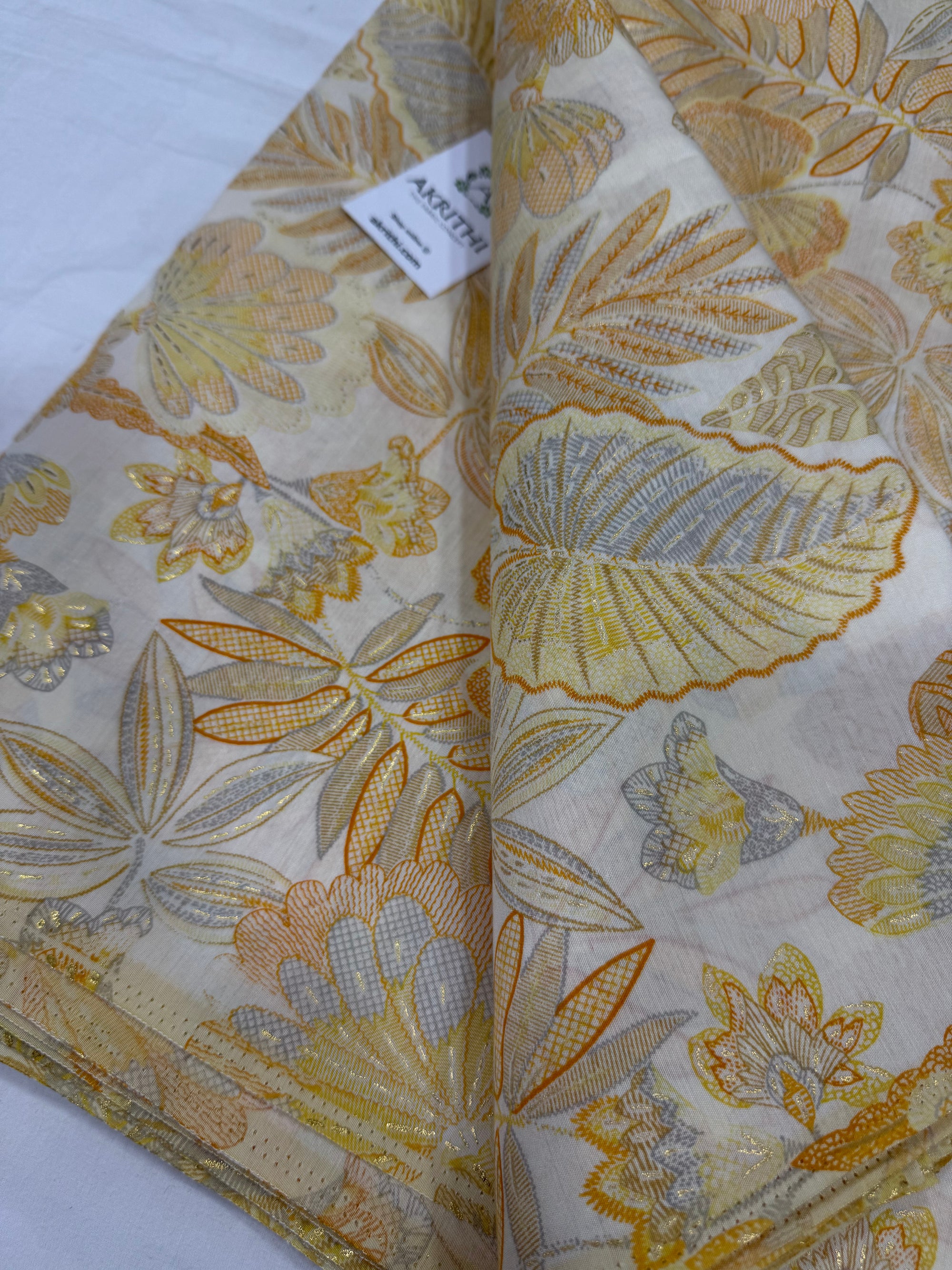 Printed viscose silk fabric