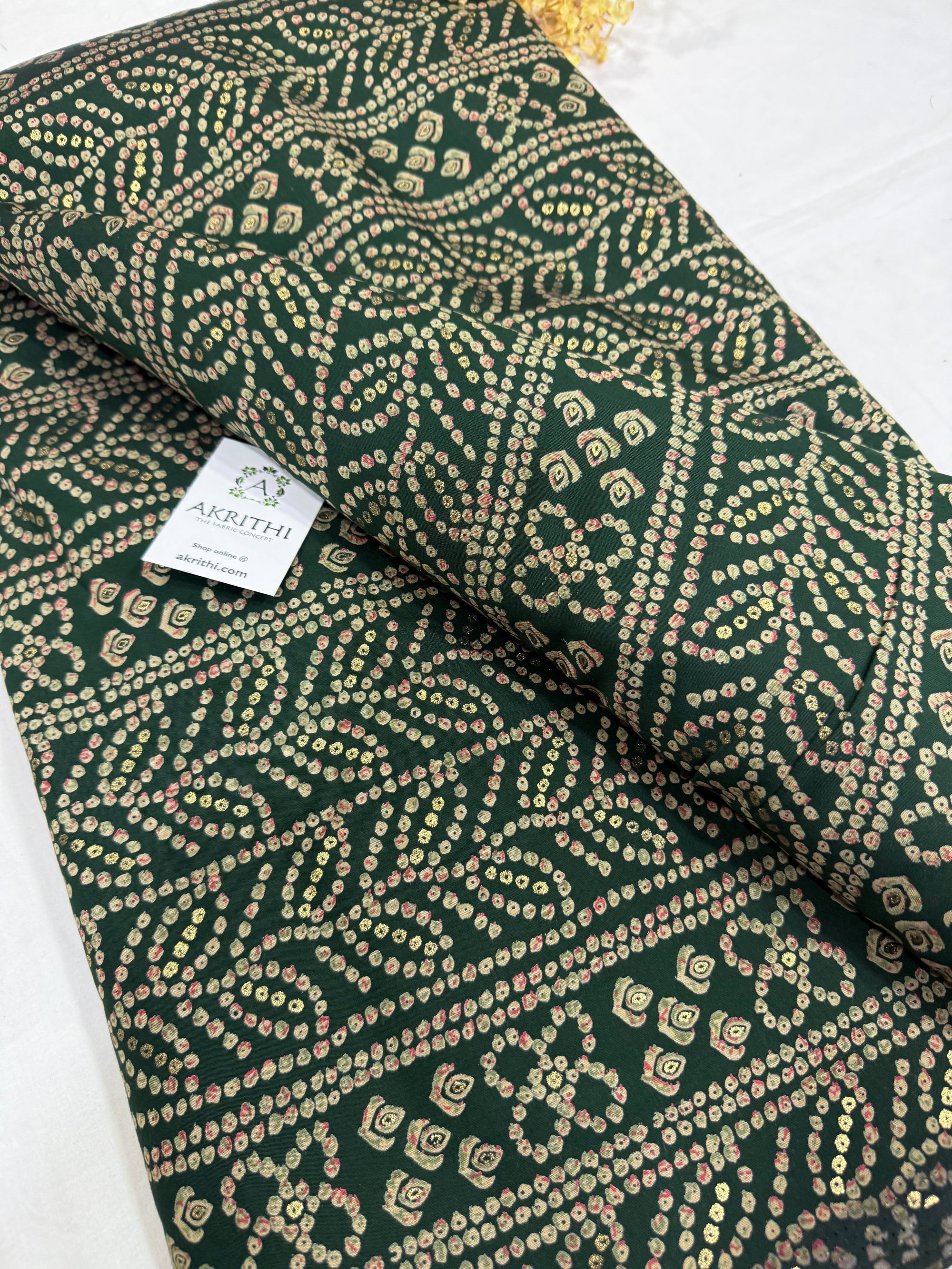 Printed viscose silk fabric