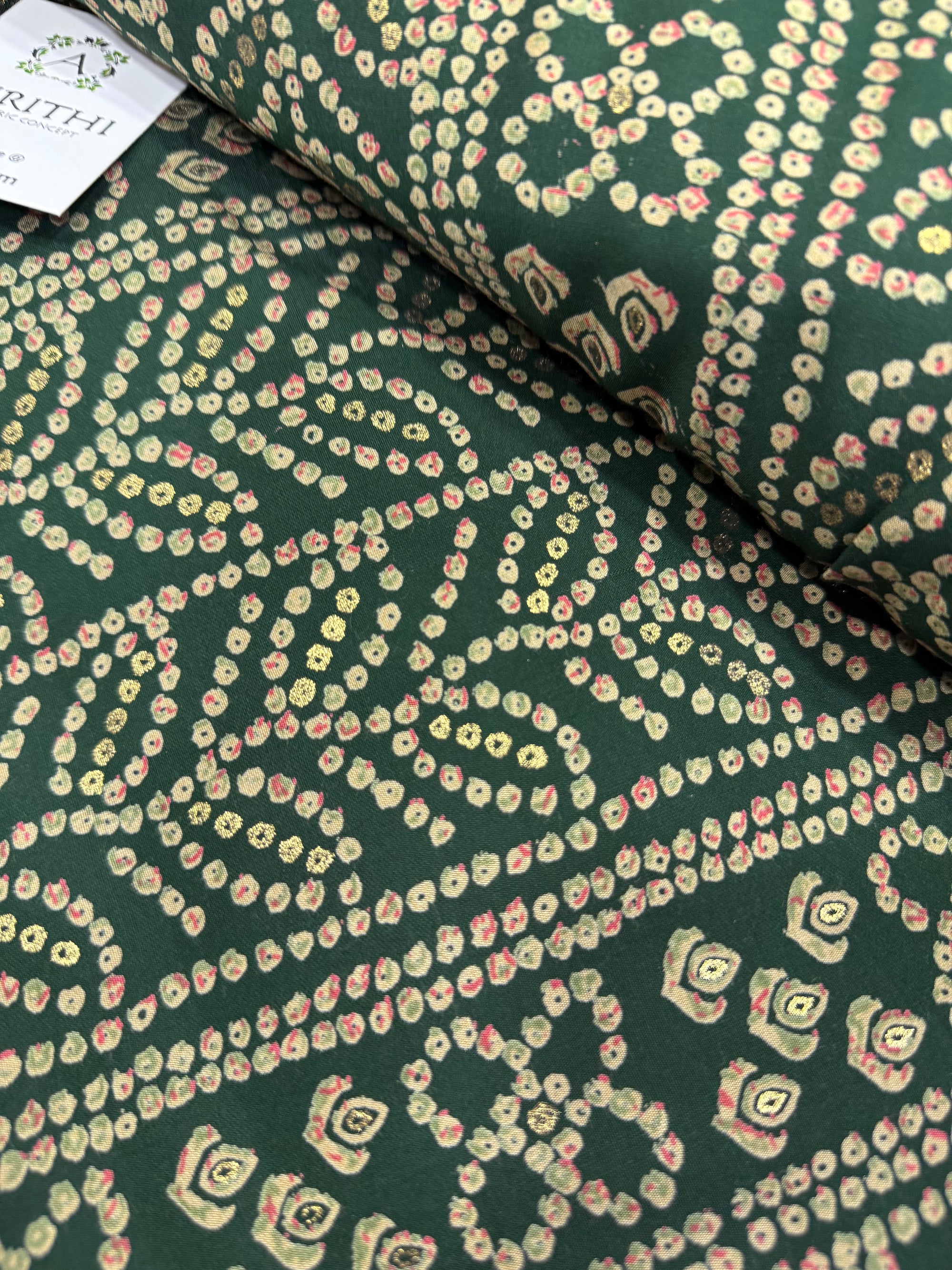 Printed viscose silk fabric