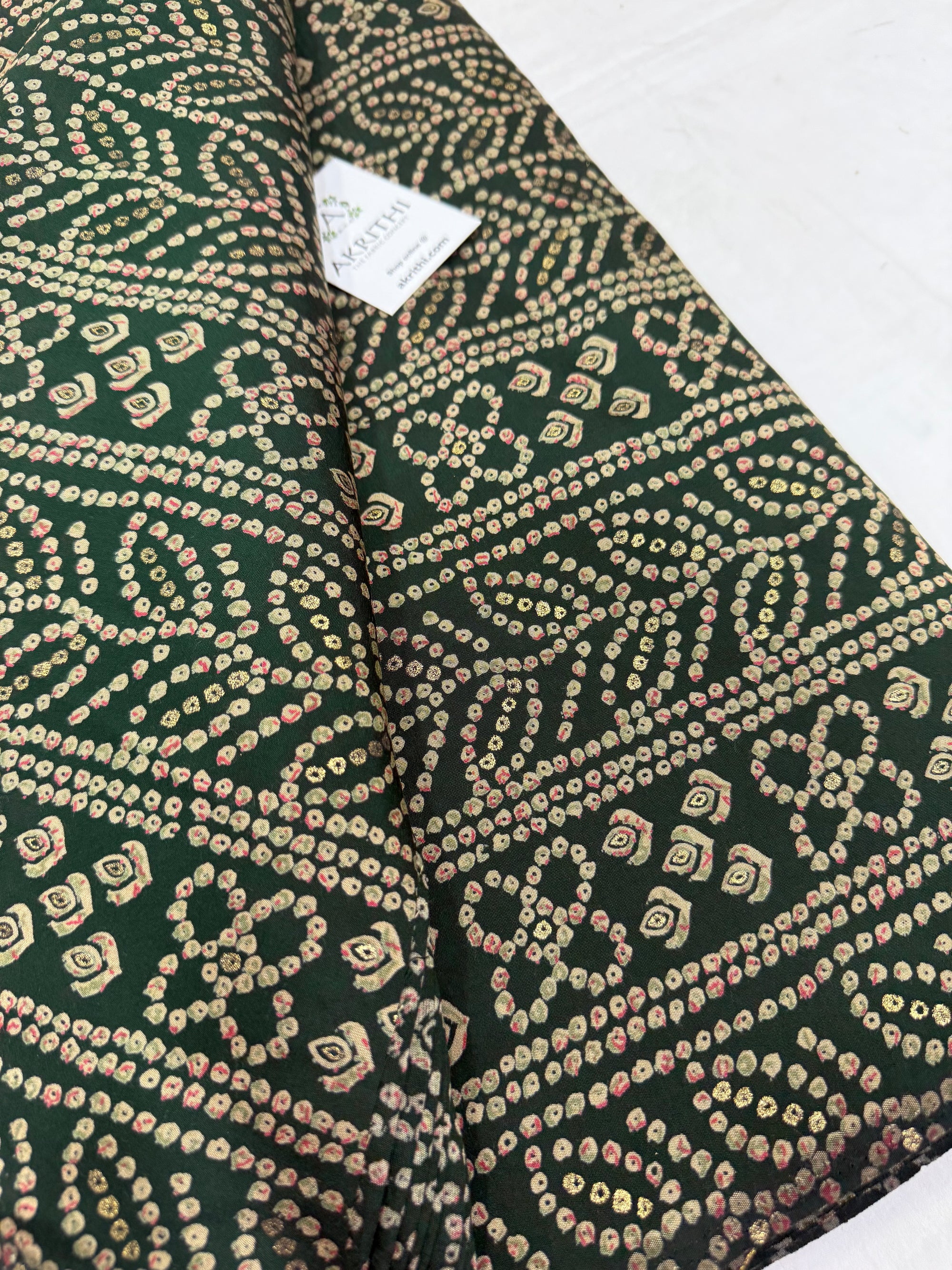 Printed viscose silk fabric