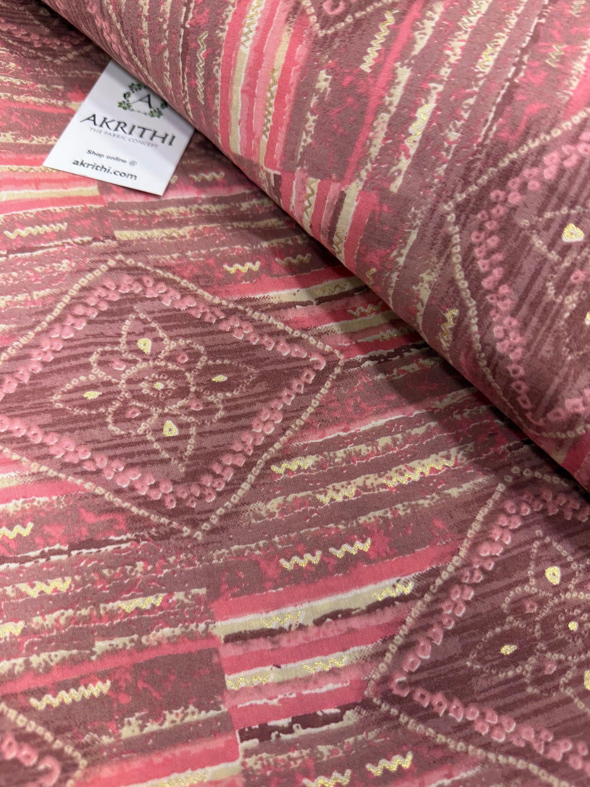 Printed viscose silk fabric