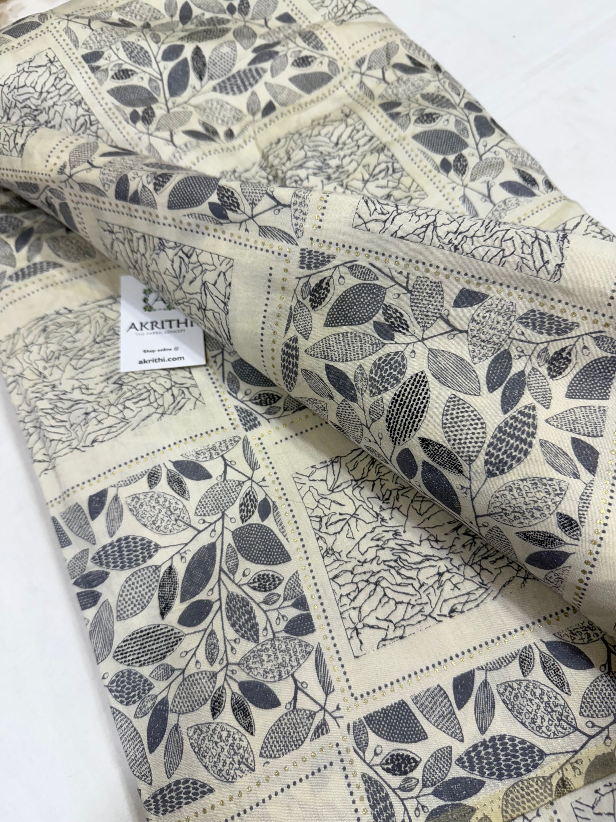 Printed viscose silk fabric