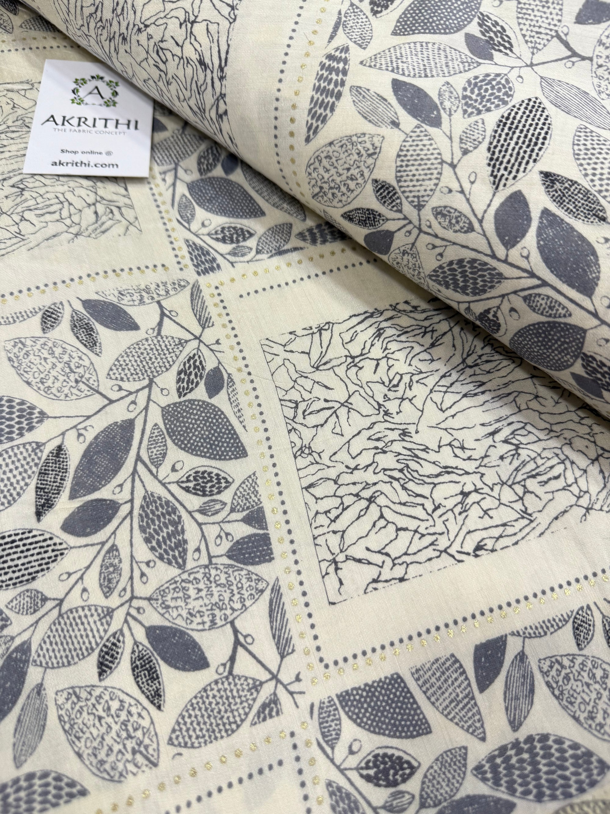 Printed viscose silk fabric