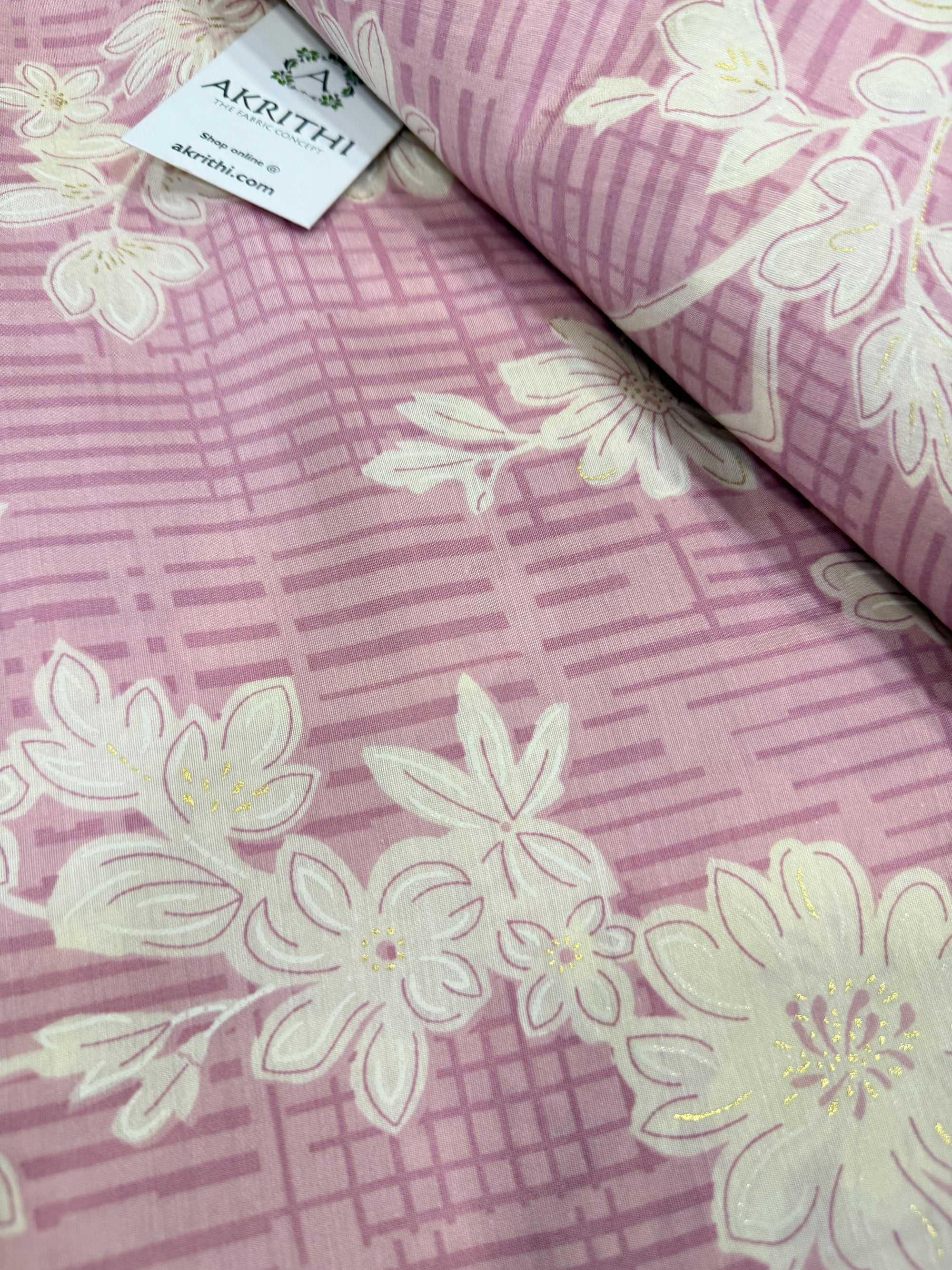 Printed viscose silk fabric