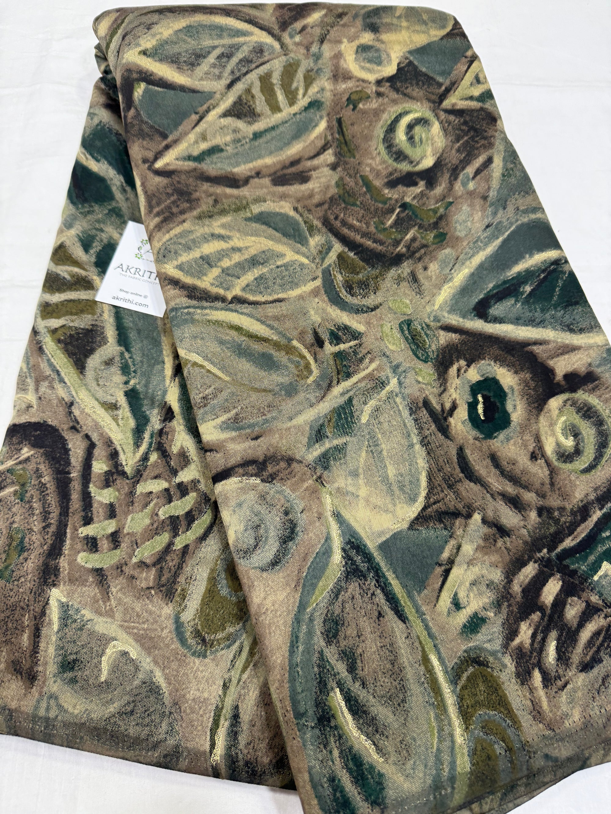 Printed viscose silk fabric