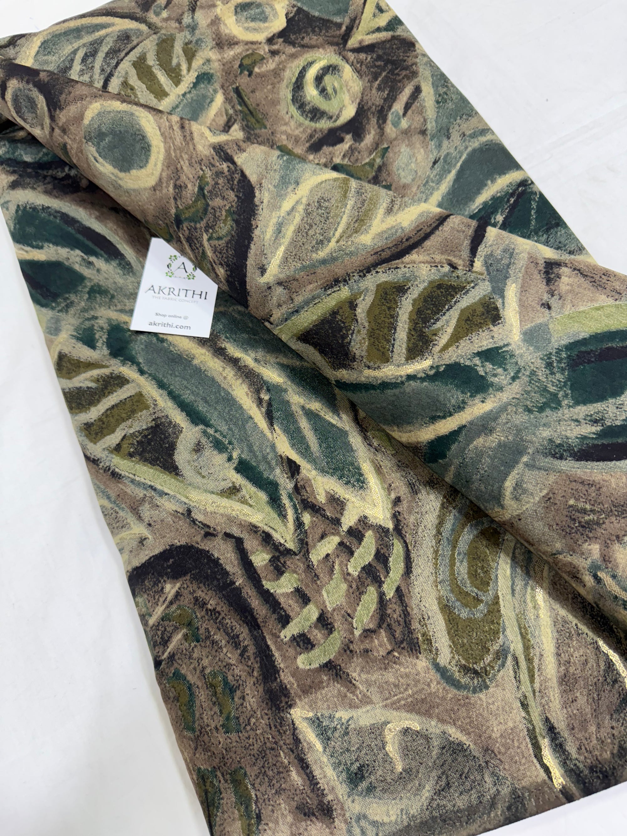 Printed viscose silk fabric