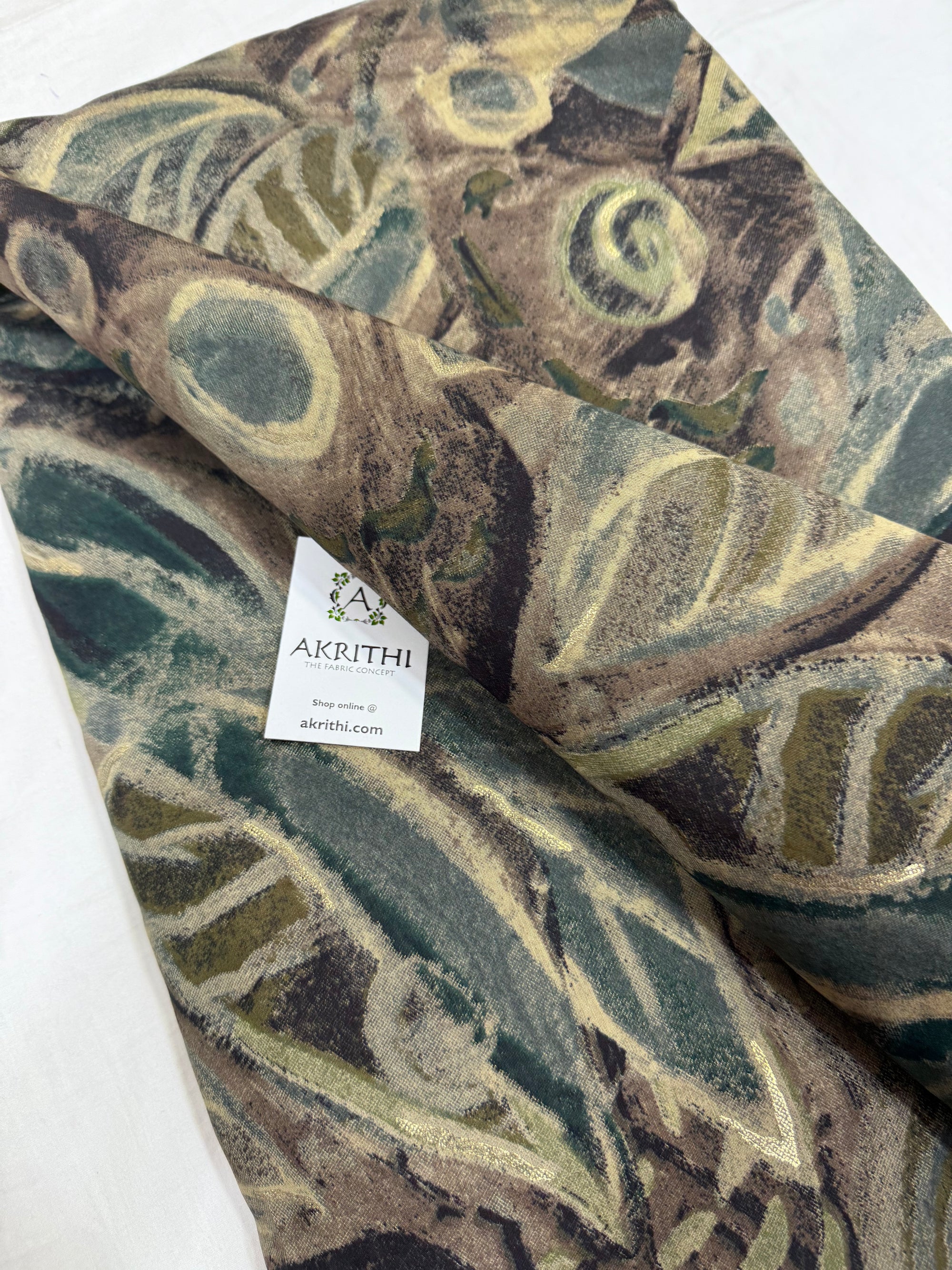 Printed viscose silk fabric