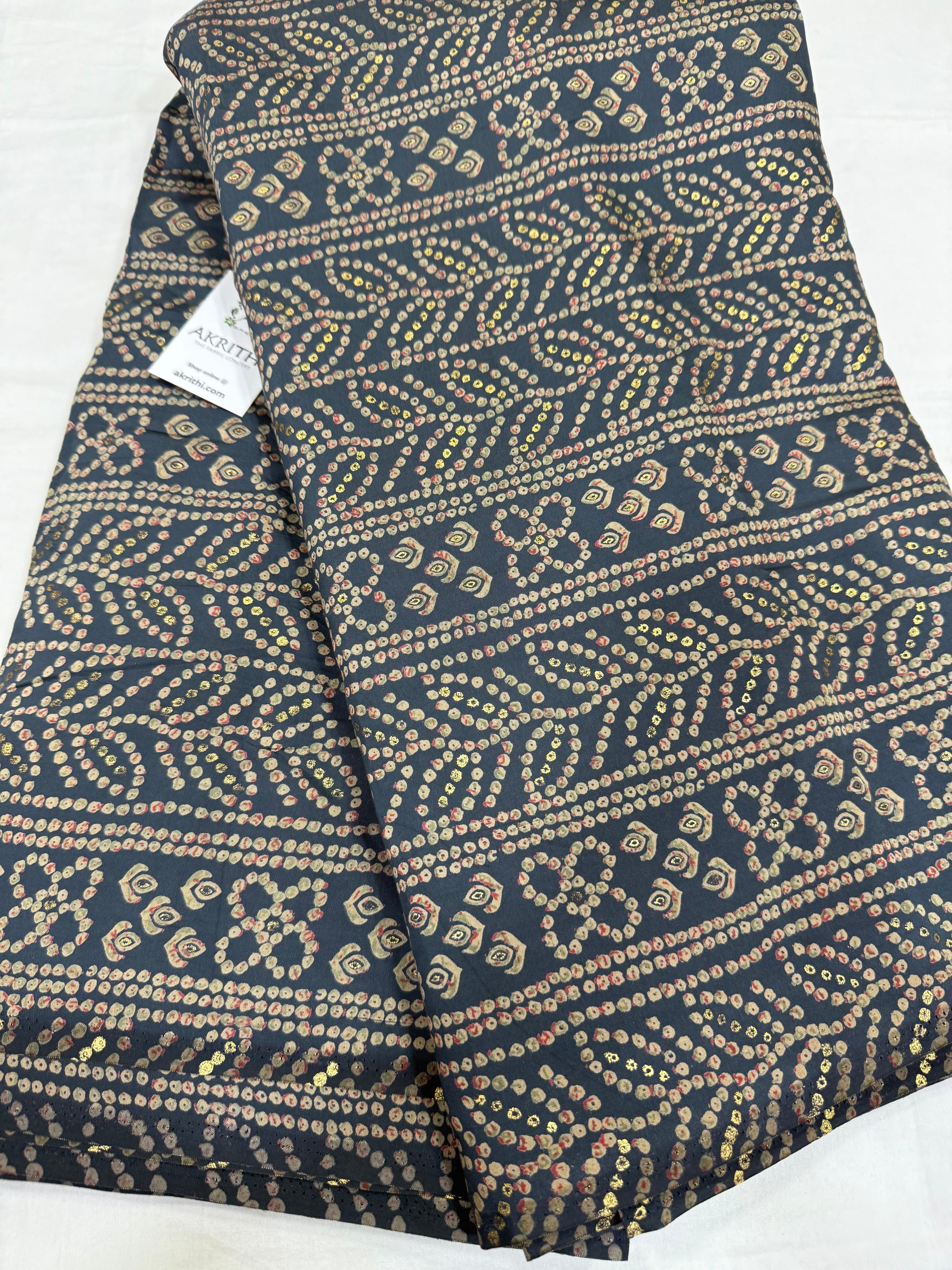 Printed viscose silk fabric