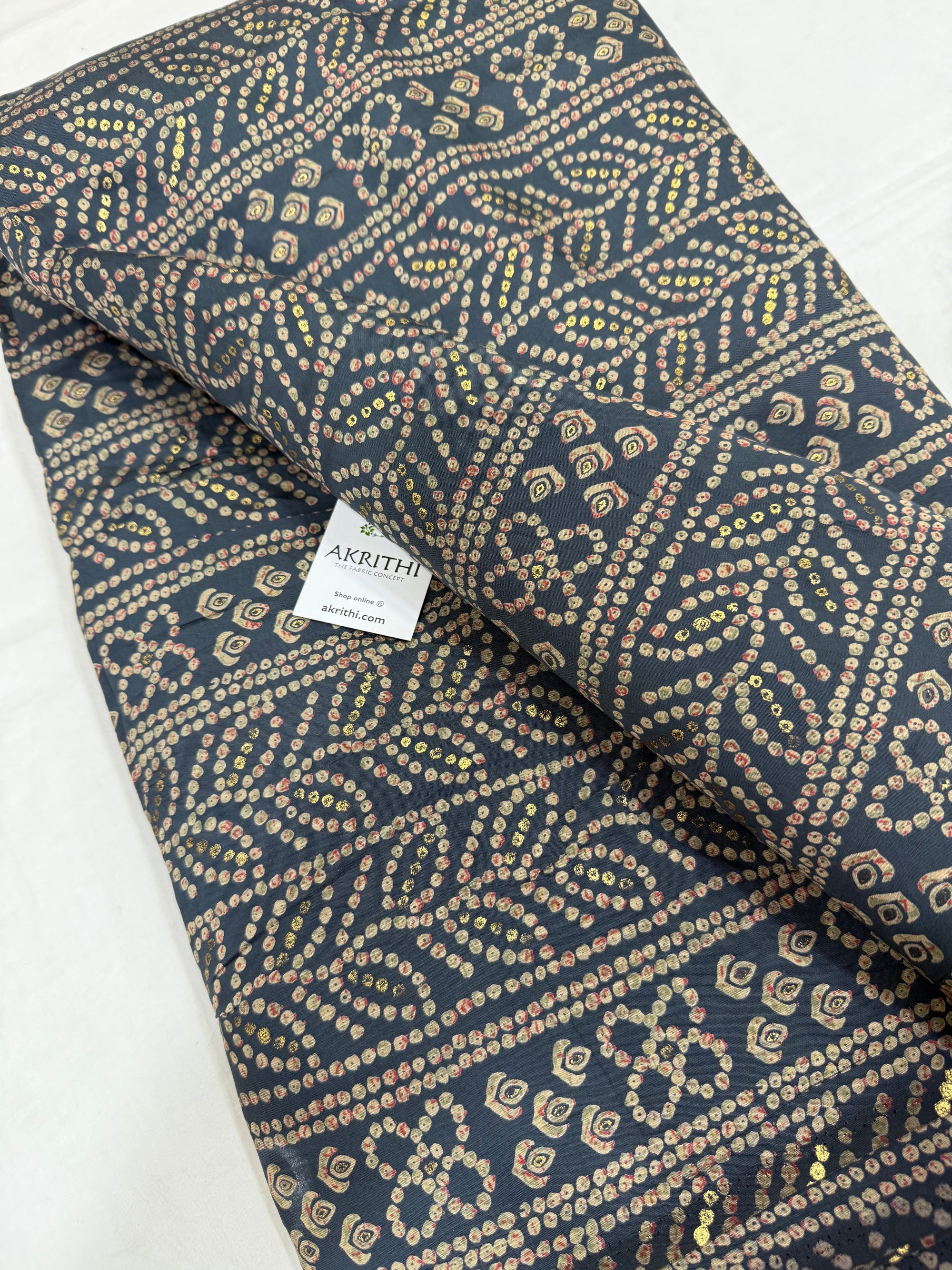 Printed viscose silk fabric