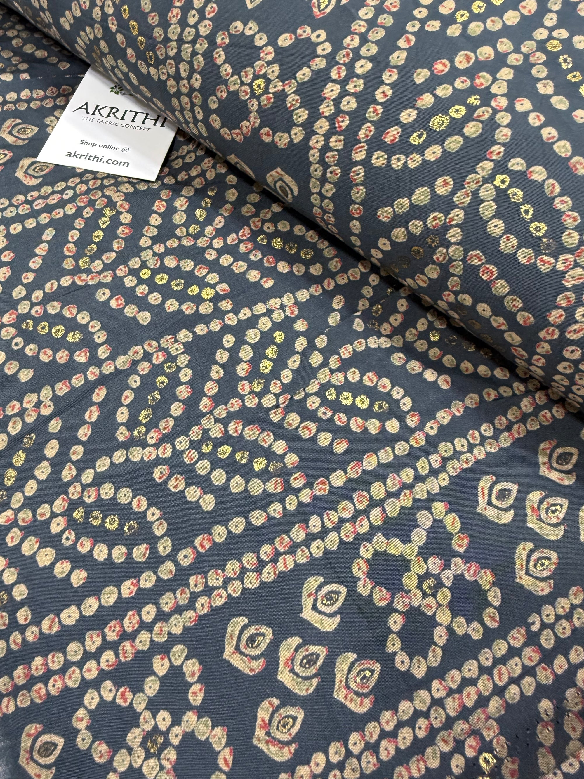 Printed viscose silk fabric