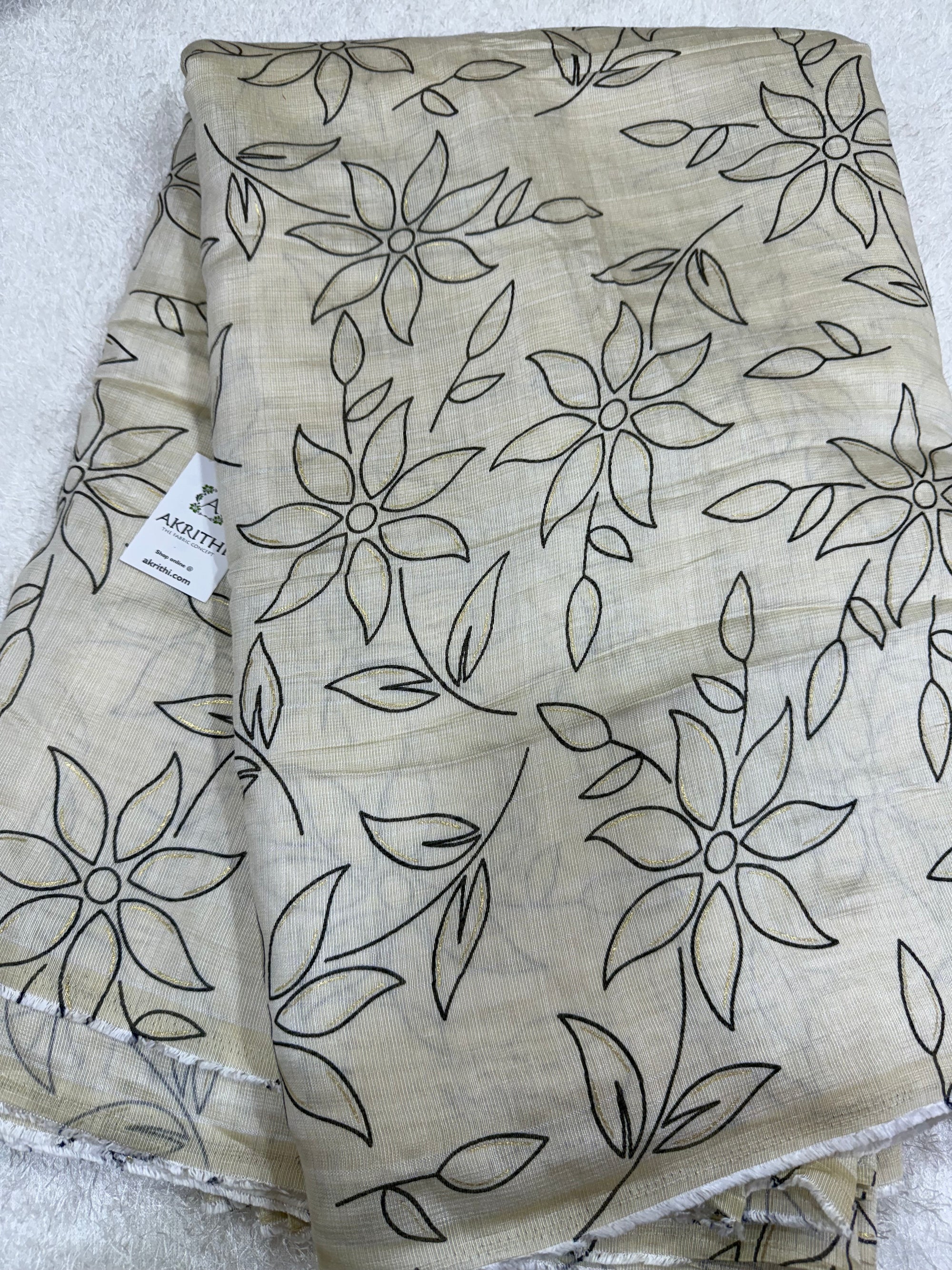 Printed viscose silk fabric