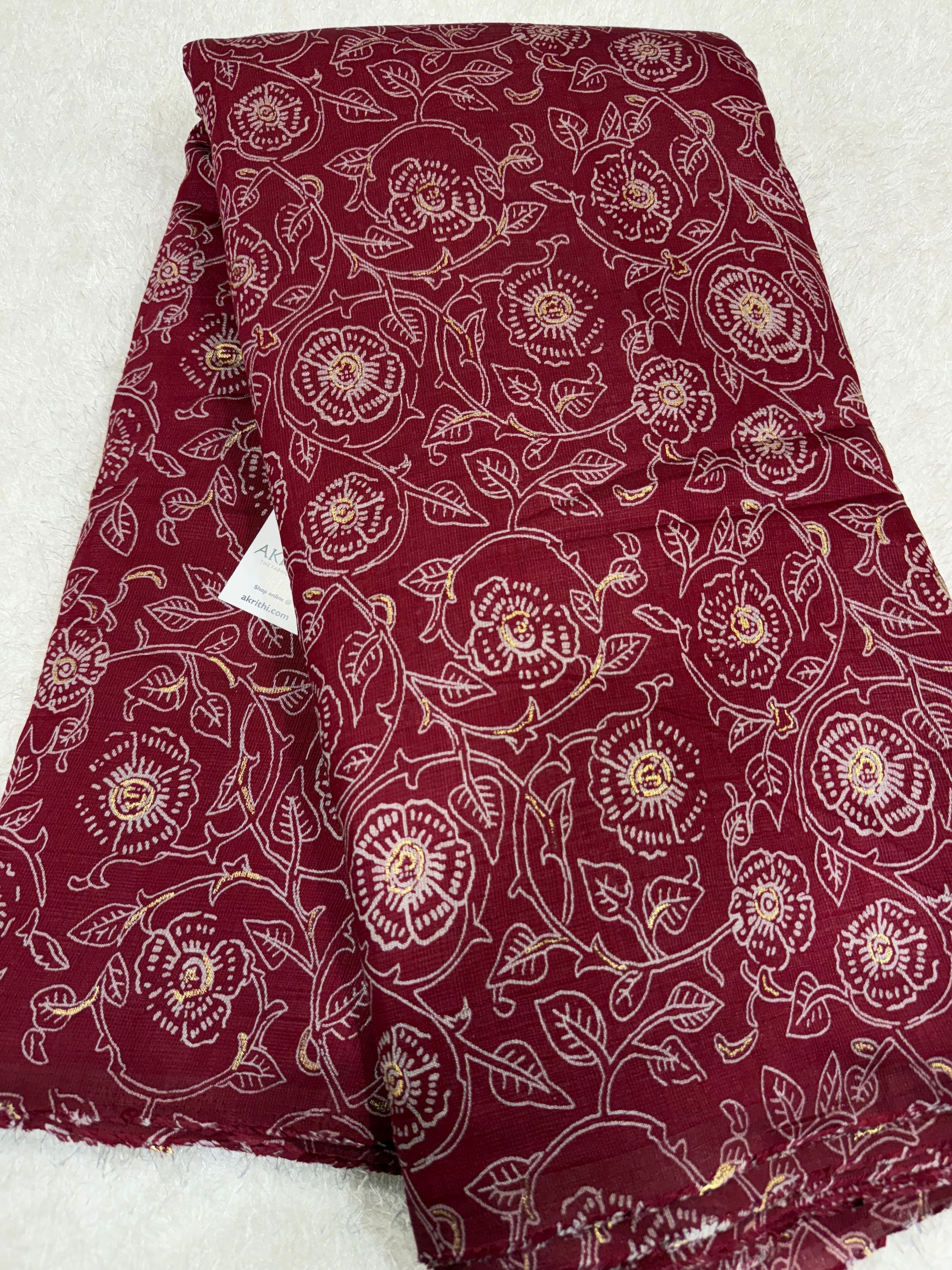 Printed viscose silk fabric