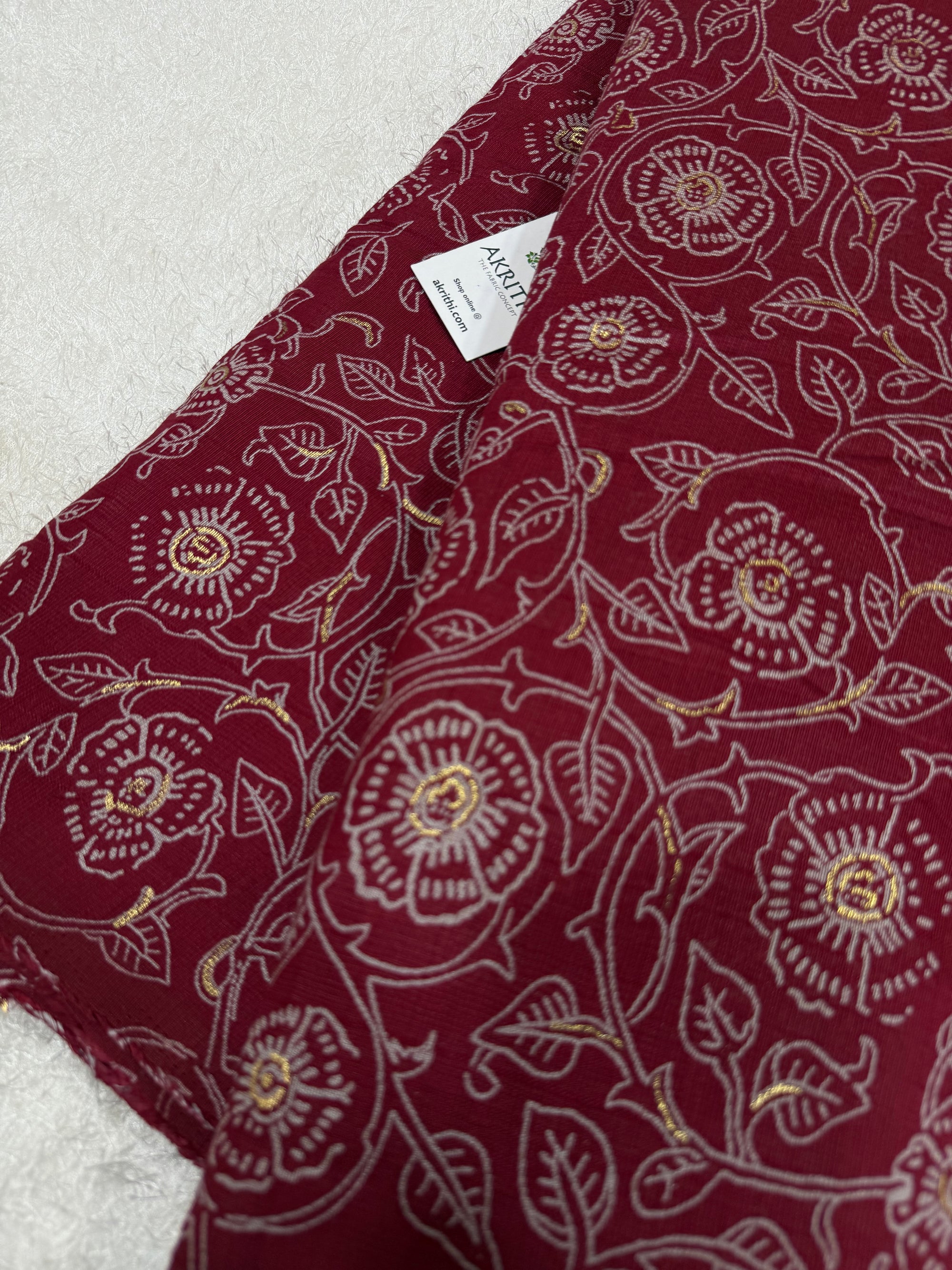 Printed viscose silk fabric