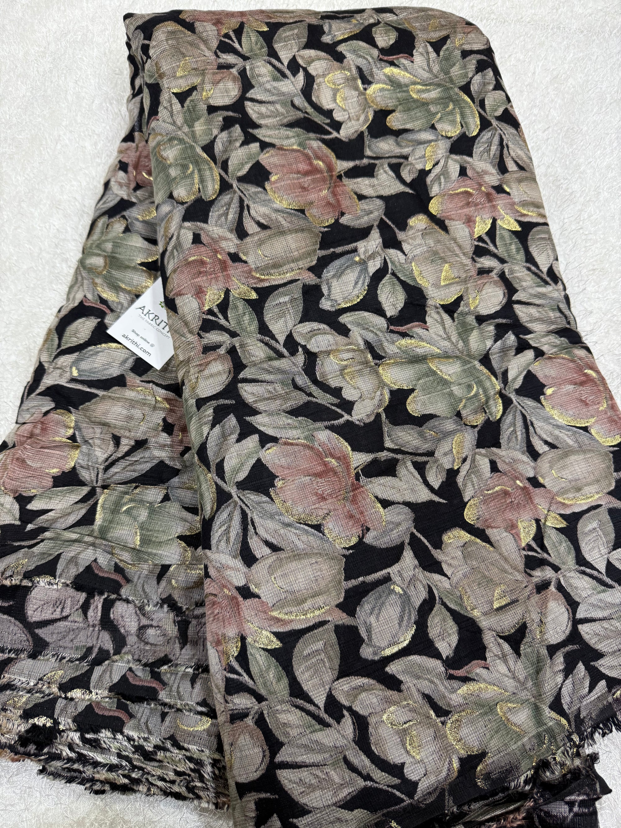 Printed viscose silk fabric